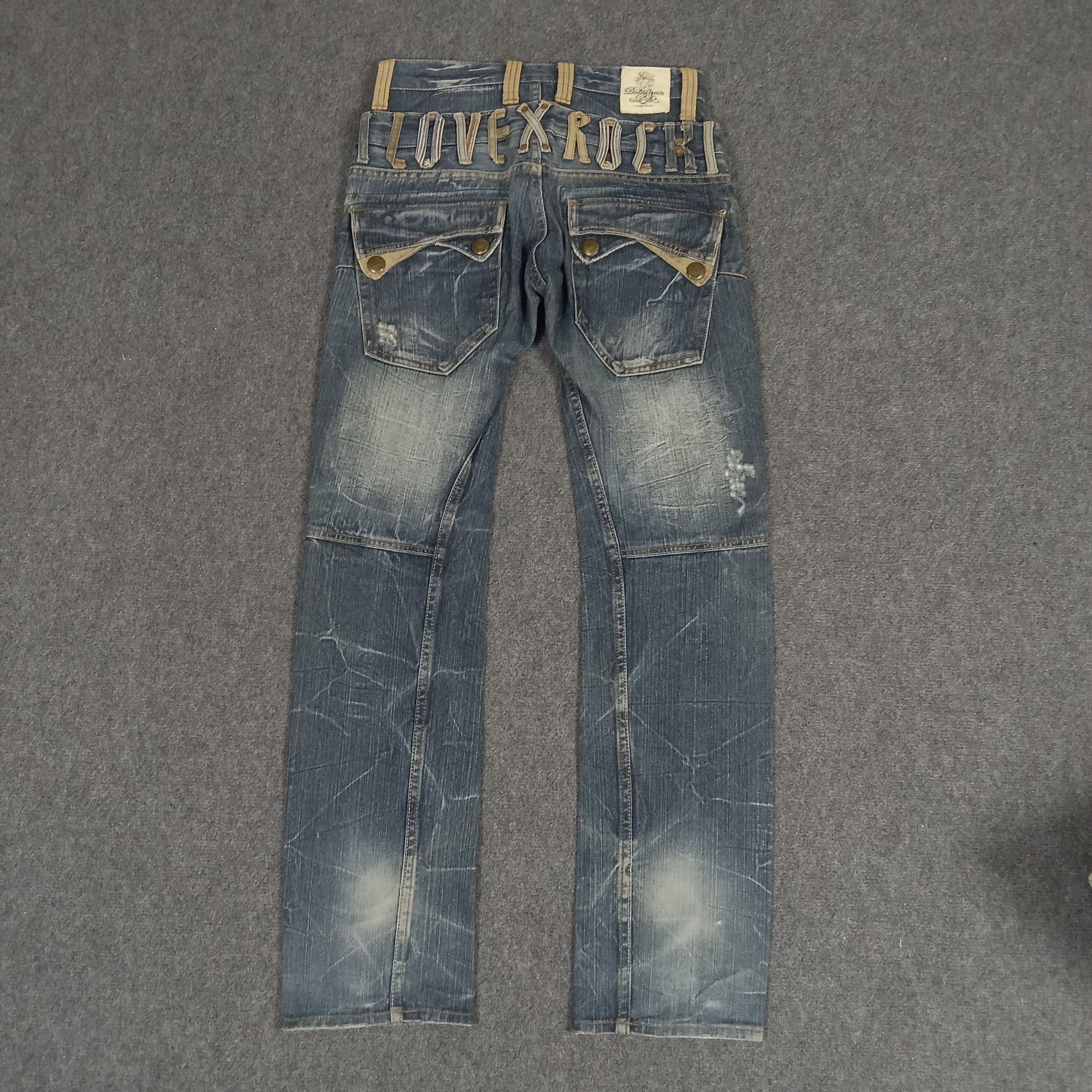 Japanese Brand × Vintage Dominate Handcrafted Double Waist Rock Style Jeans Size US 30 / EU 46 - 1 Thumbnail