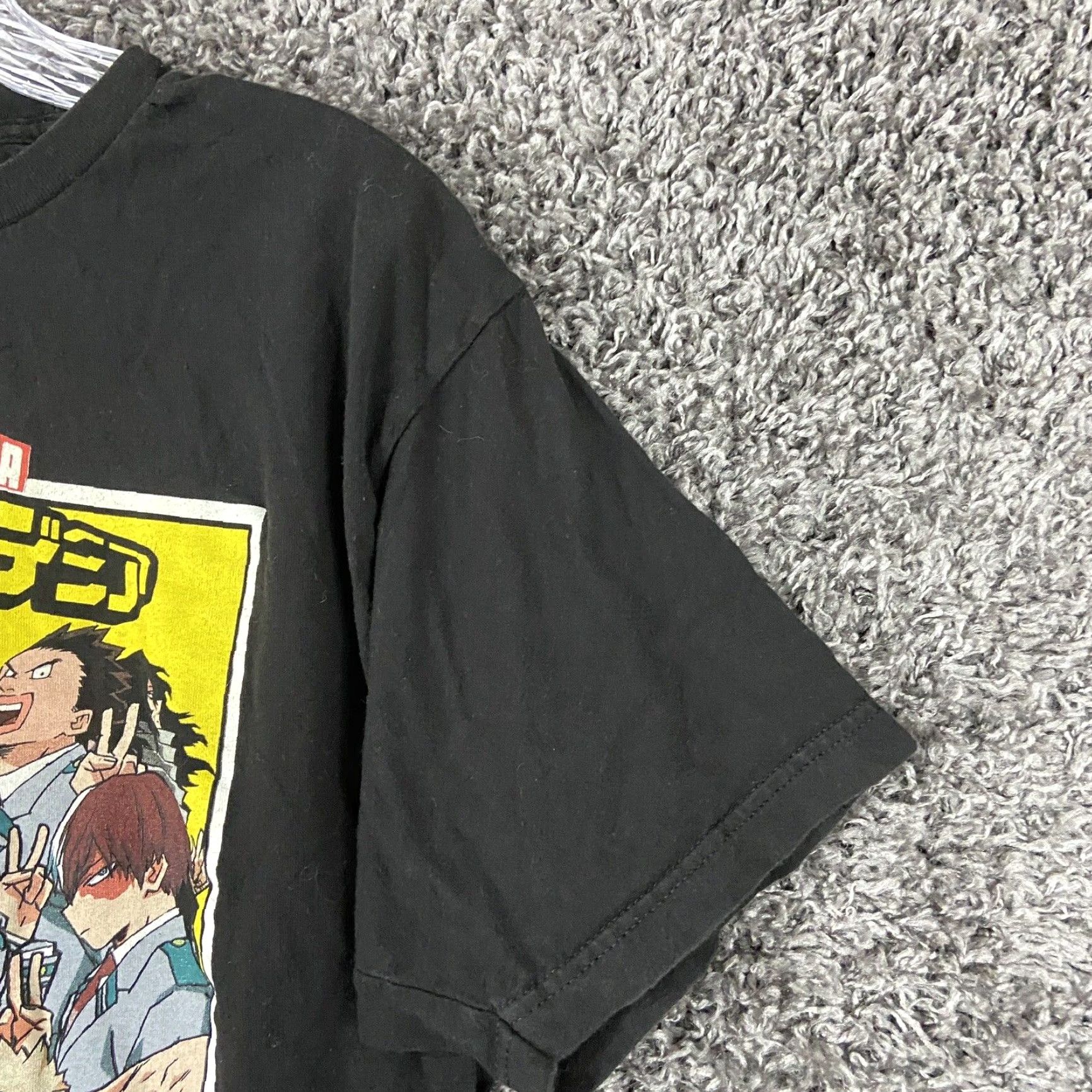 Vintage My Hero Academia Shirt Mens L Black Graphic Tee Hero Size US 33 - 3 Thumbnail