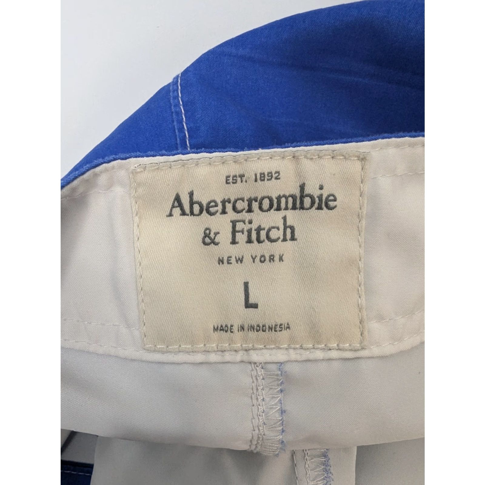 Abercrombie & Fitch Abercrombie & Fitch Swim Trunks Blue Tritone Striped Drawstring Size L Size ONE SIZE - 7 Thumbnail