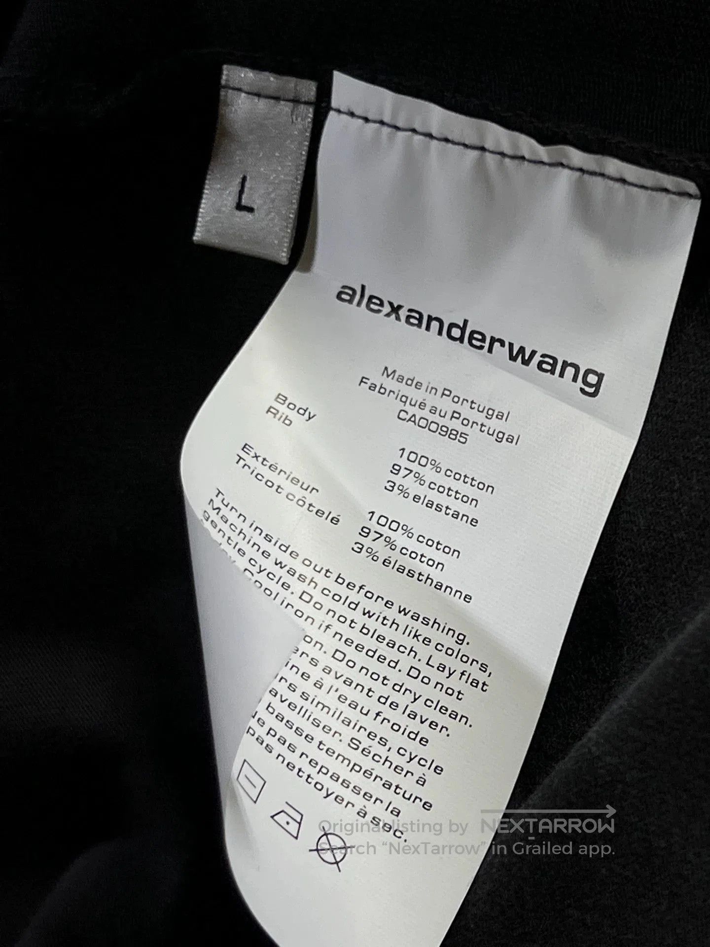 Alexander Wang Alexander Wang Men's Washed Distressed T. Size US L / EU 52-54 / 3 - 8 Thumbnail