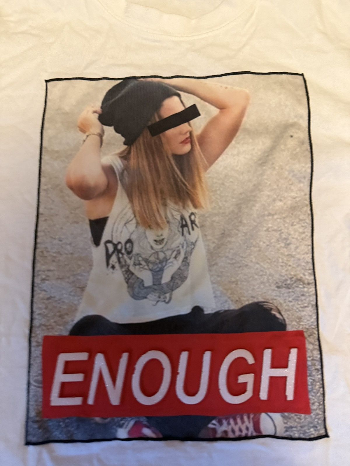 Japanese Brand jackrose enough boxlogo tee Size US M / EU 48-50 / 2 - 3 Thumbnail