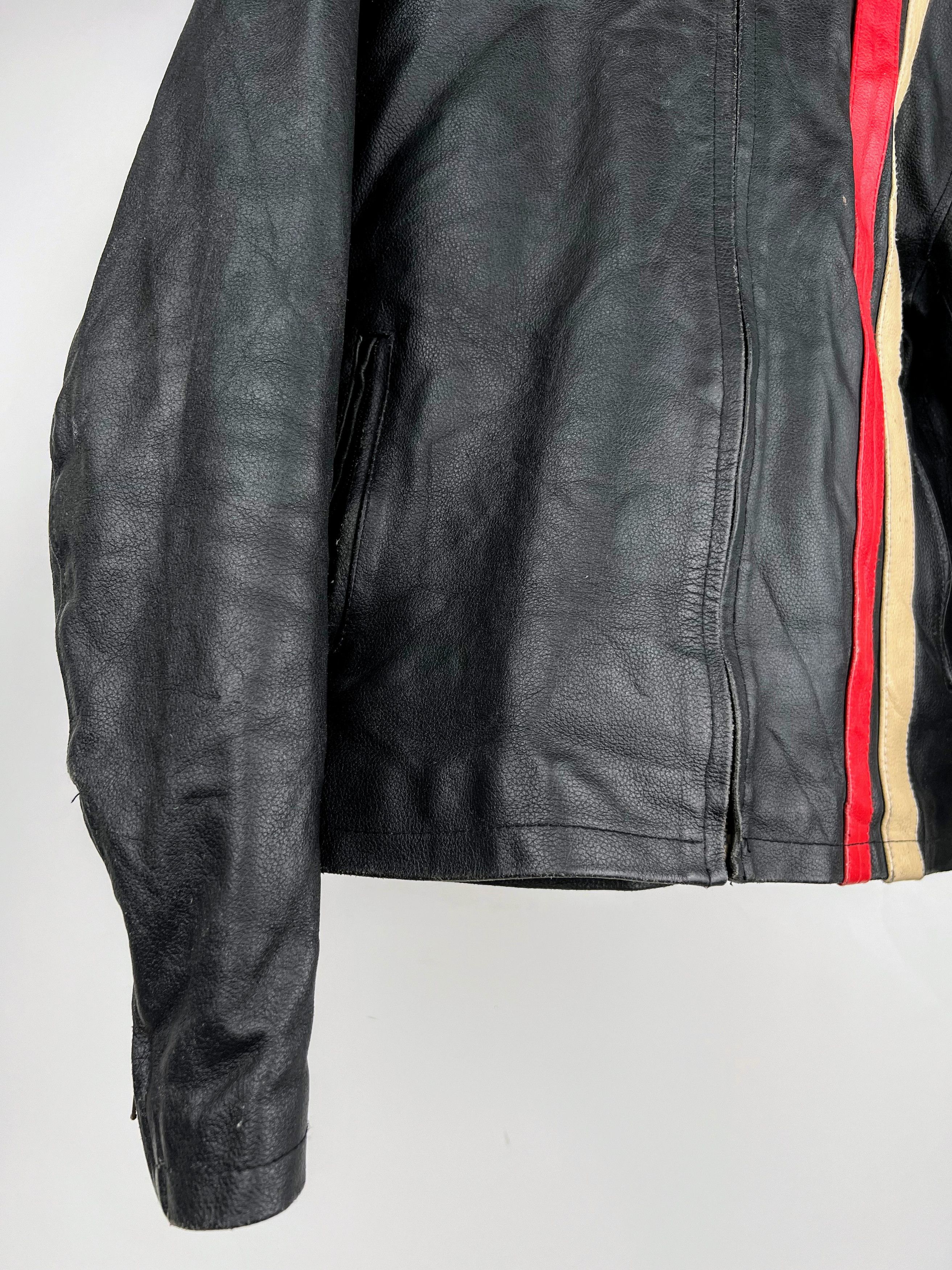 Other Matt Black Leather Jacket Streetwear Biker Jacket Size US L / EU 52-54 / 3 - 3 Thumbnail