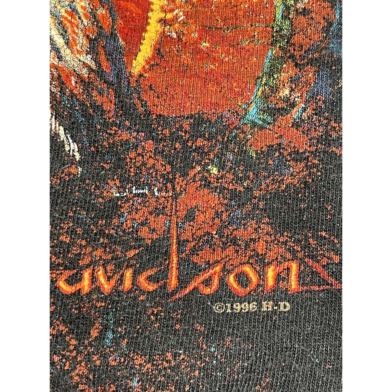 Harley Davidson VINTAGE 1996 Harley-Davidson Screamin' Eagle T-Shirt Black 2XL 90s Double-Sided Mens Size US XXL / EU 58 / 5 - 3 Thumbnail