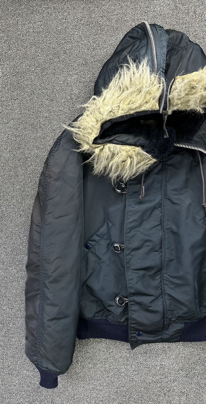 Alpha Industries Vintage Alpha Industries N-2B Attached Hood Flight Jacket Size US L / EU 52-54 / 3 - 4 Thumbnail