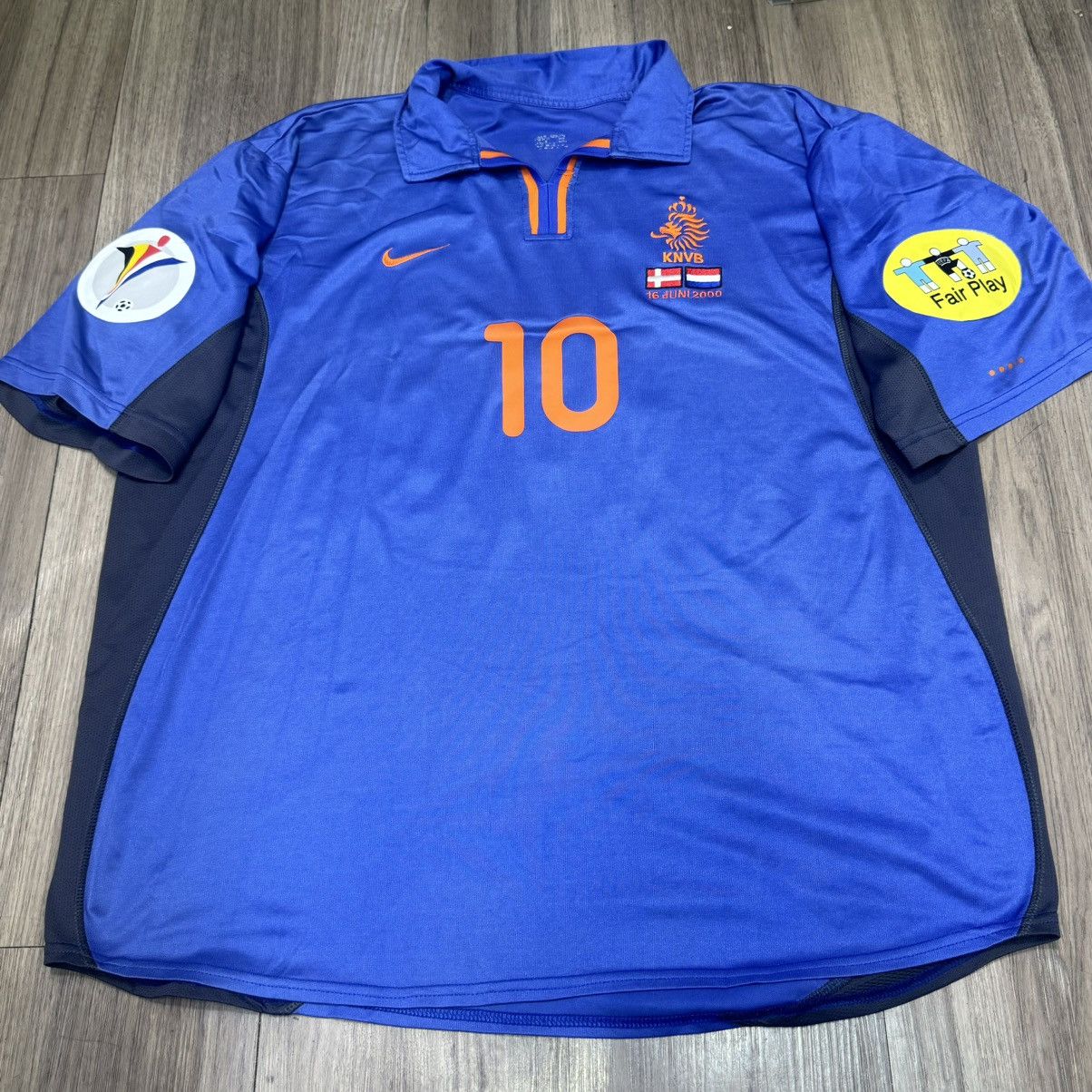 Nike Holland Euro2000 away shirt #10 Bergkamp Size US XL / EU 56 / 4 - 1 Thumbnail