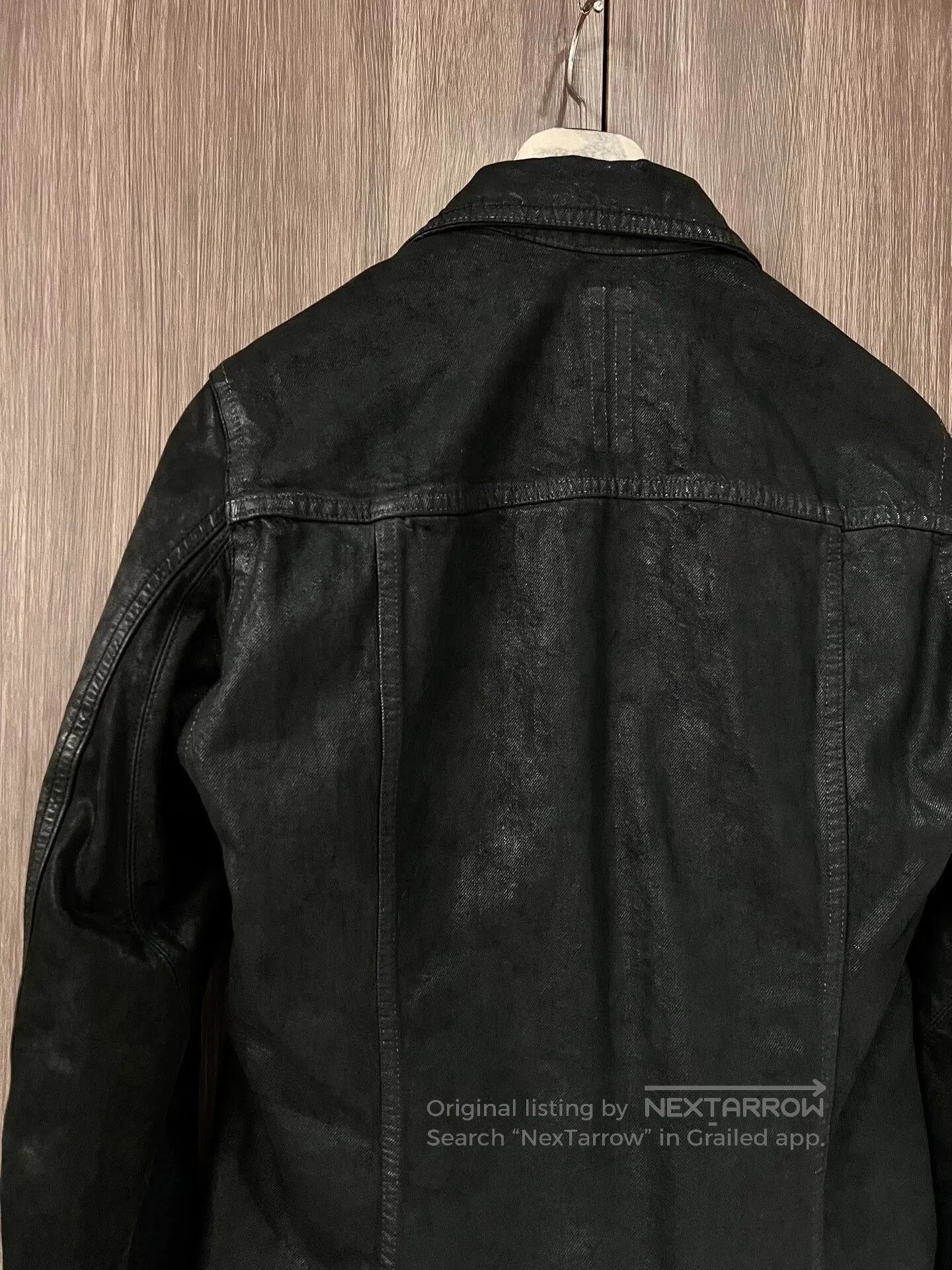 Rick Owens Drkshdw Rick Owens Black Waxed Denim Jacket. Size US S / EU 44-46 / 1 - 3 Thumbnail
