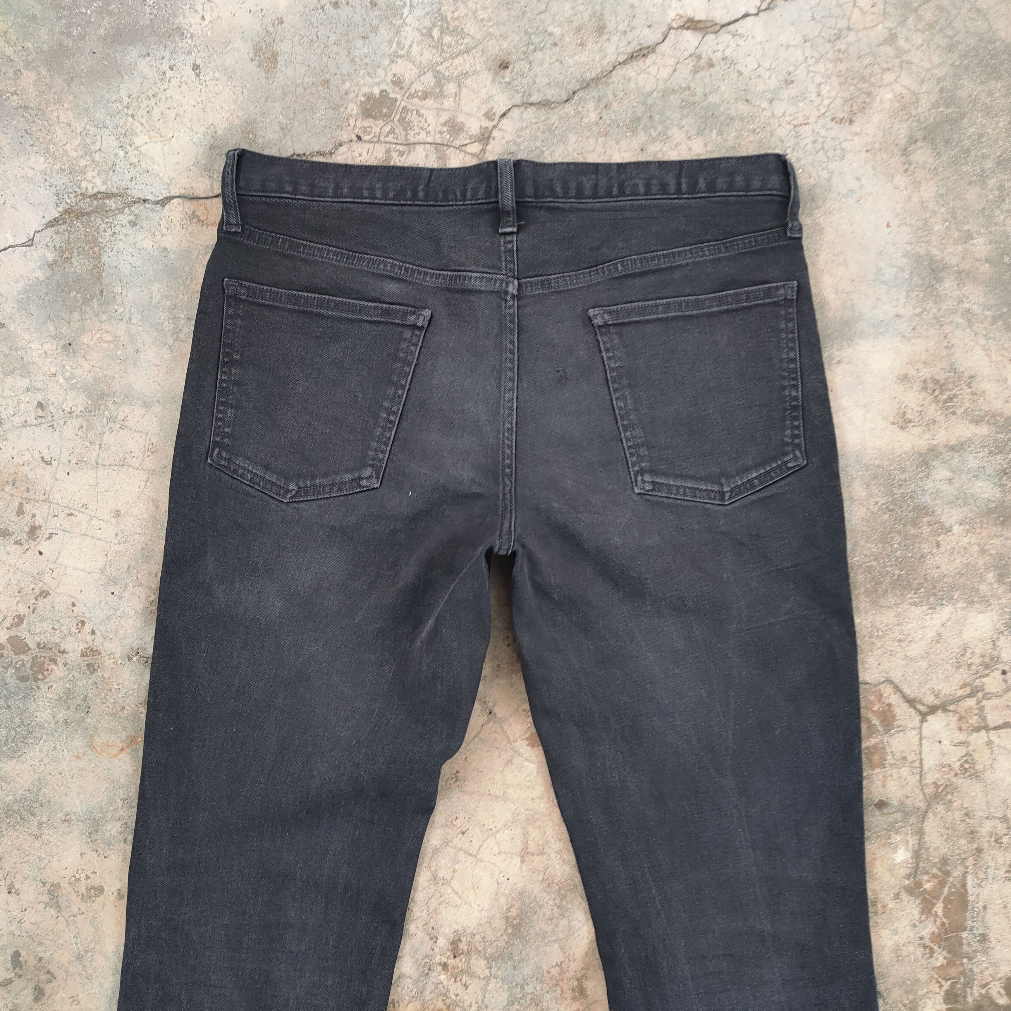 Japanese Brand VINTAGE JAPANESE SKINNY BLACK RIPPED DENIM PANTS Size US 34 / EU 50 - 10 Thumbnail