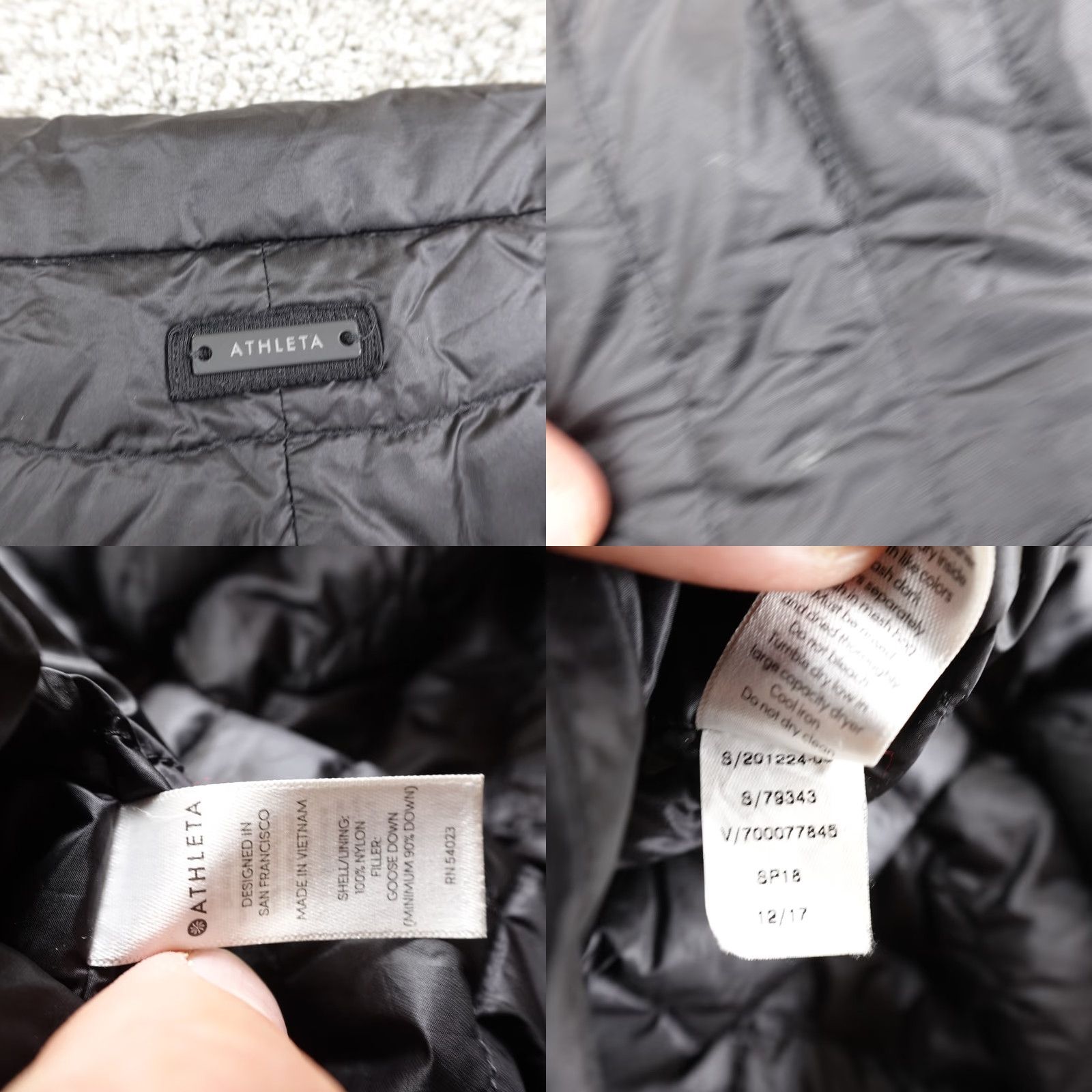 Athleta Athleta Jacket Womens XS Black Quilted Packable Insulated Down Zip Puffer Coat Size XS / US 0-2 / IT 36-38 - 8 Thumbnail