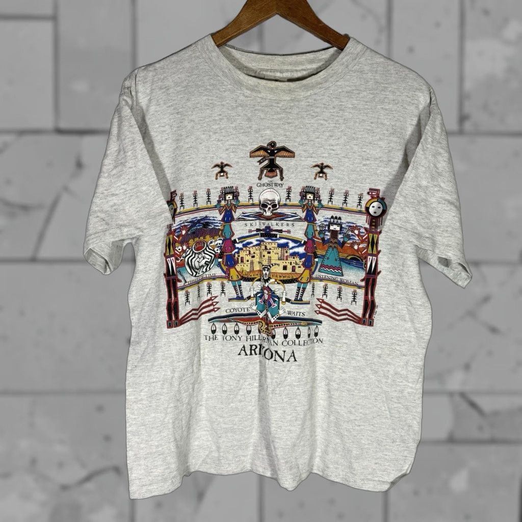 Vintage VINTAGE Miller Arizona Graphic Tee Shirt Mens M Gray Coyote Waits US Single Stitch 90s ThemeMens Size US M / EU 48-50 / 2 - 1 Thumbnail