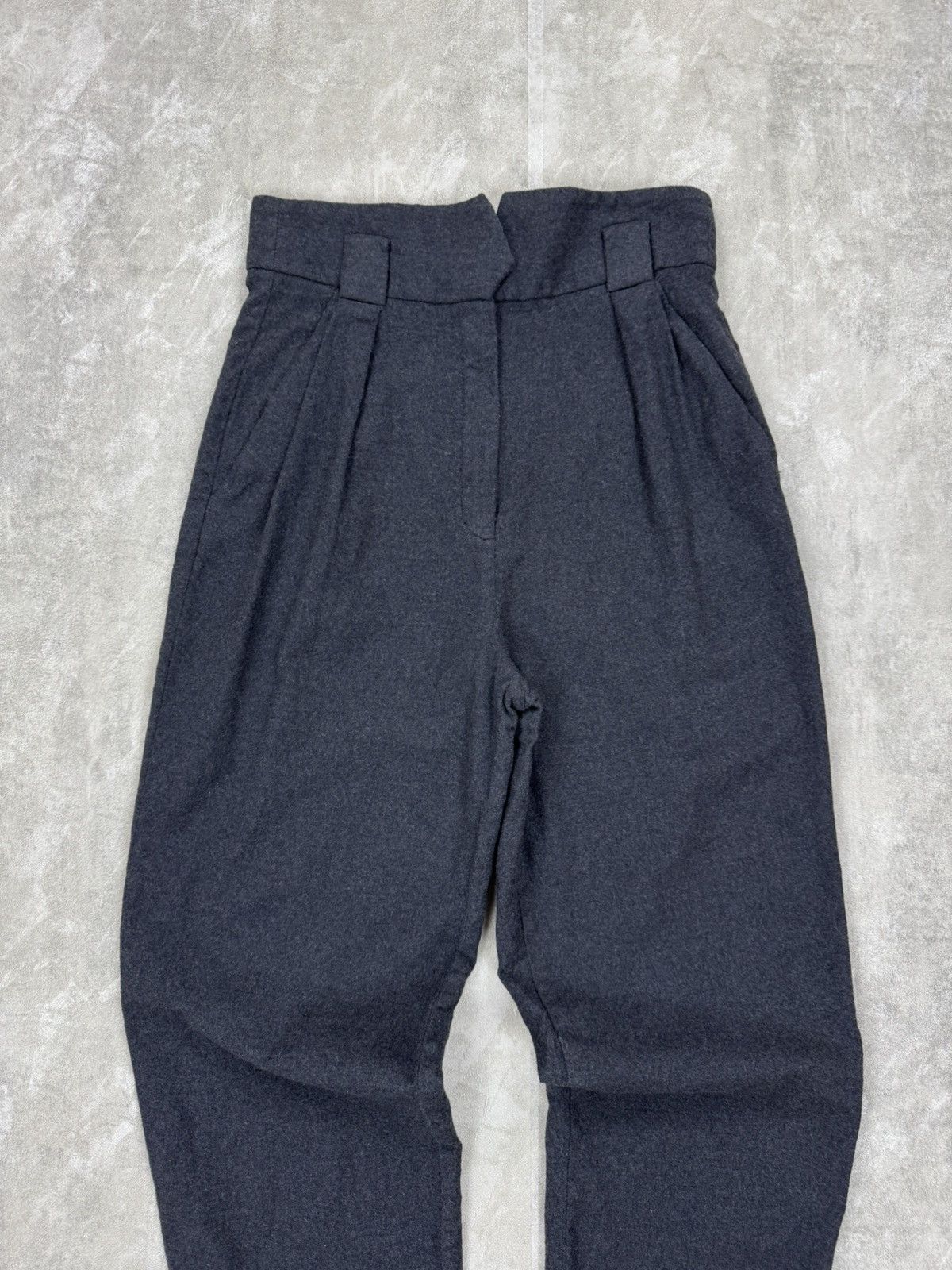 Massimo Dutti Massimo Dutti wool grey pleated trousers pants old money Size 25" / US 0 / IT 36 - 2 Thumbnail