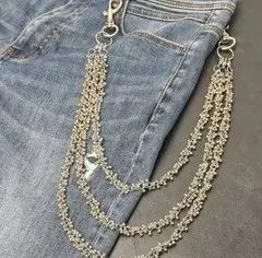 Jewelry Fujimori x eko Bead Flower Three Tier Silvery Pants Chain Size ONE SIZE - 6 Thumbnail