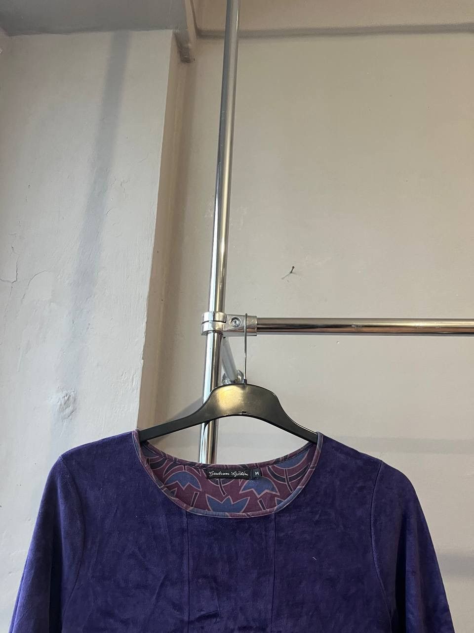 Gudrun Sjoden GUDRUN SJODEN PURPLE VELOUR ORGANIC COTTON CASUAL DRESS M Size M / US 6-8 / IT 42-44 - 4 Thumbnail