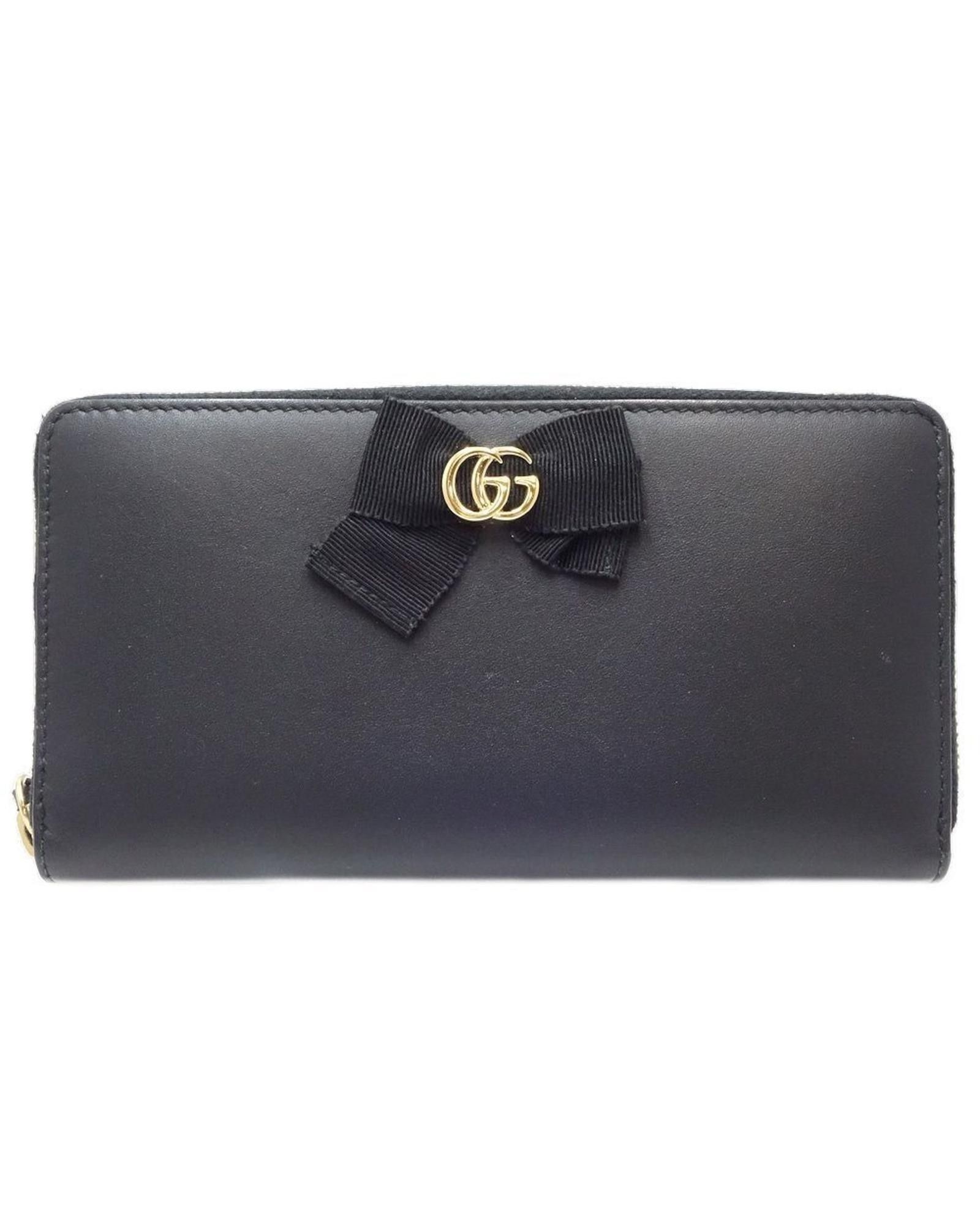 image of Gucci Elegant Black Leather Wallet, Women's
