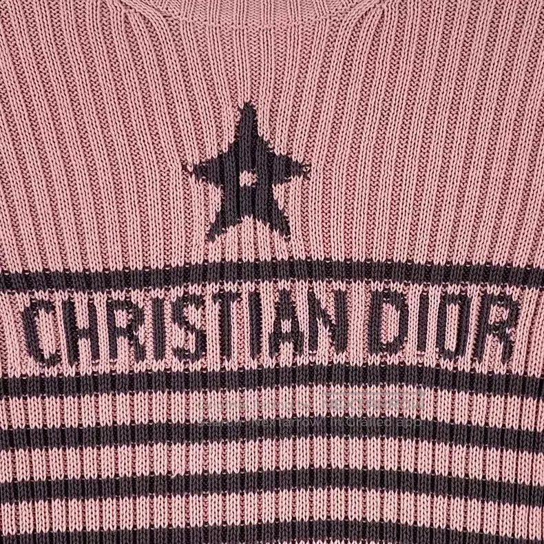 Dior Dior Pink striped logo letter inlaid cotton round-neck sho Size XS / US 0-2 / IT 36-38 - 4 Thumbnail