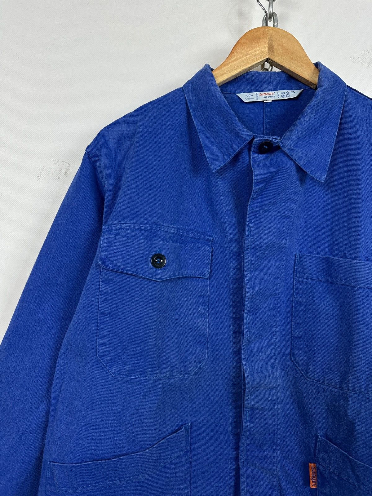 Le Laboureur 80s Vintage Lutteurs French Workwear Sanfor Chore Jacket Size US M / EU 48-50 / 2 - 7 Thumbnail