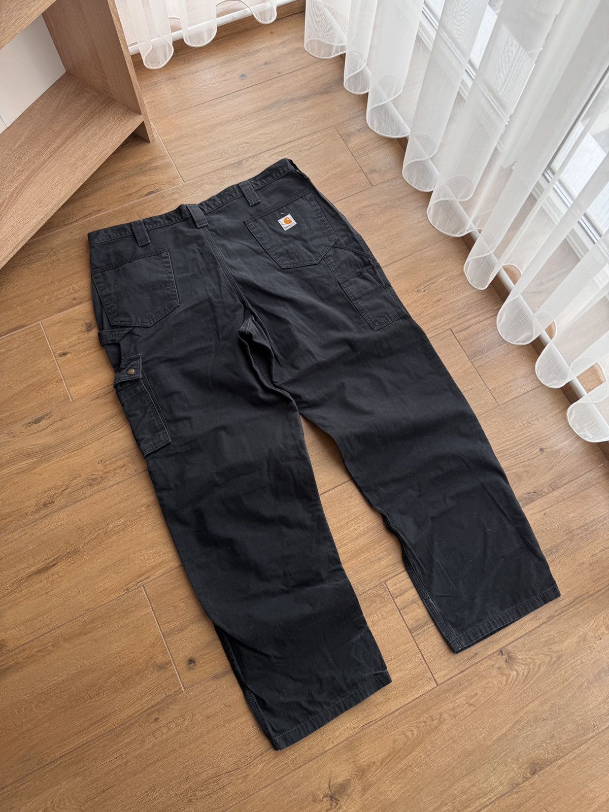 Carhartt × Carhartt Wip × Vintage Vintage Carhartt WIP Workwear Black Streetwear Pants Size US 40 / EU 56 - 10 Thumbnail