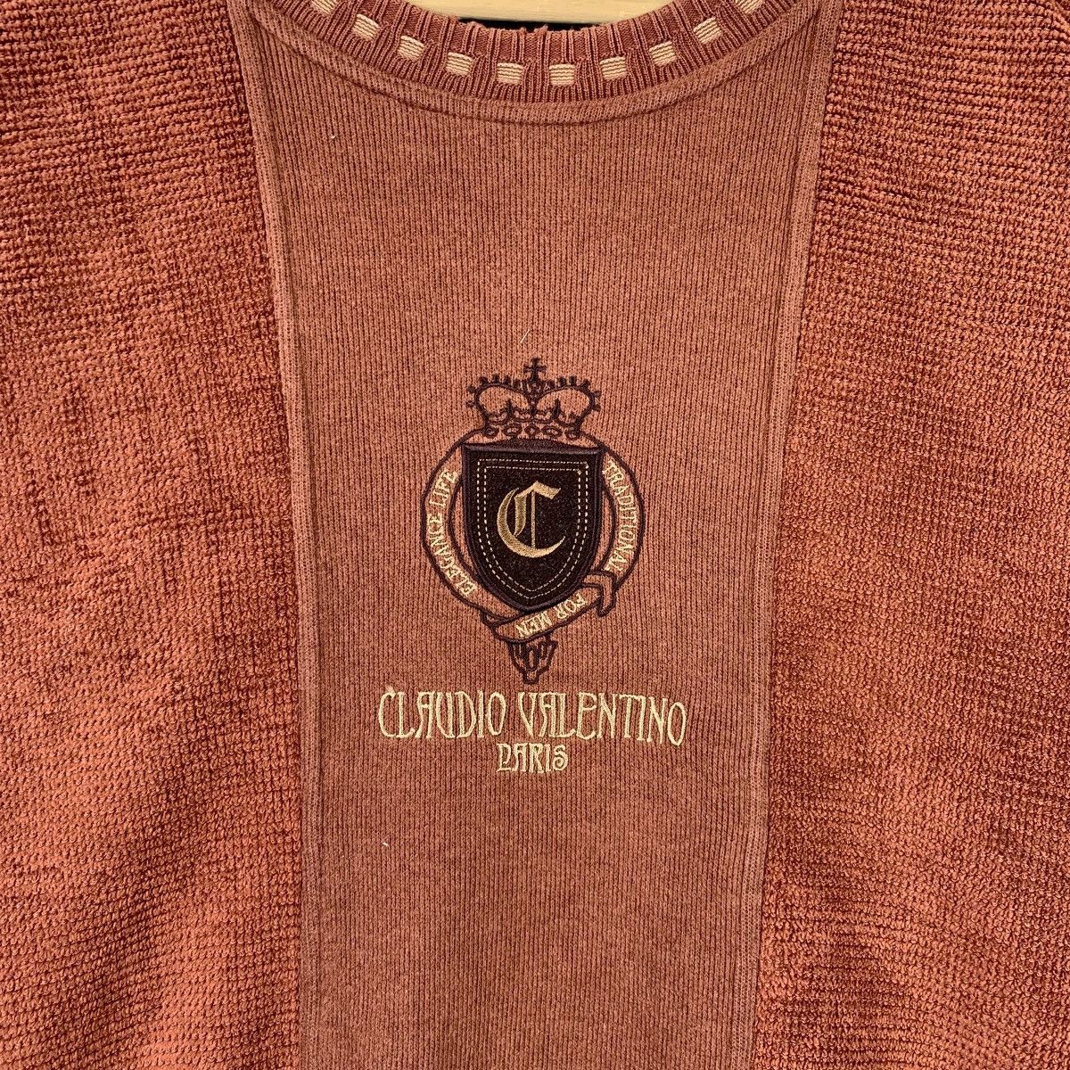 Vintage CLAUDIO VALENTINO Paris Center Logo Embroidered Sweatshirt Size US S / EU 44-46 / 1 - 4 Thumbnail