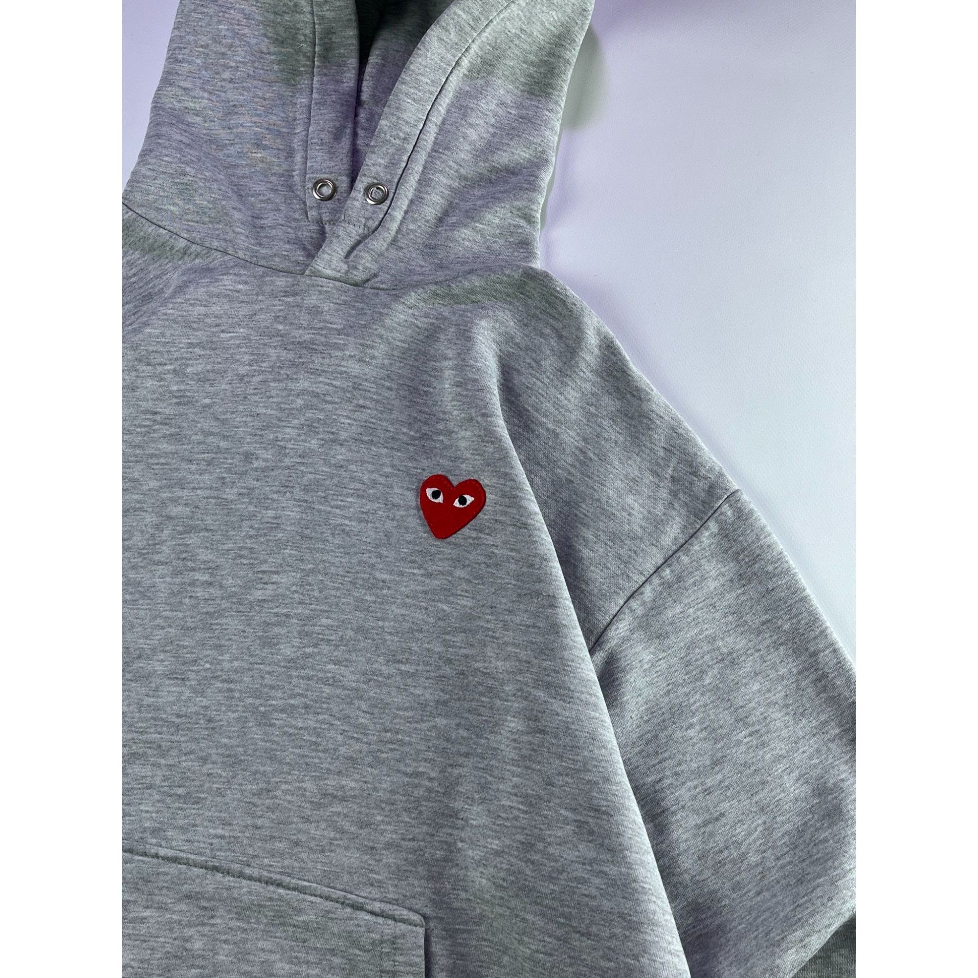 Comme des Garcons × Comme des Garcons PLAY Play Comme Des Garçons Grey Basic Hoodie Size US M / EU 48-50 / 2 - 2 Thumbnail