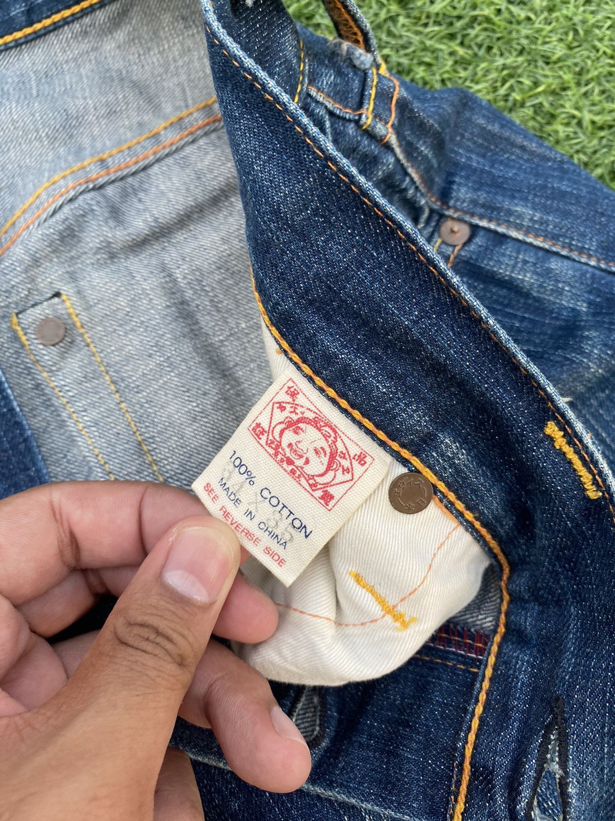Evisu EVISU YAMANE KANJI ART LOGO JEANS Size US 34 / EU 50 - 8 Thumbnail