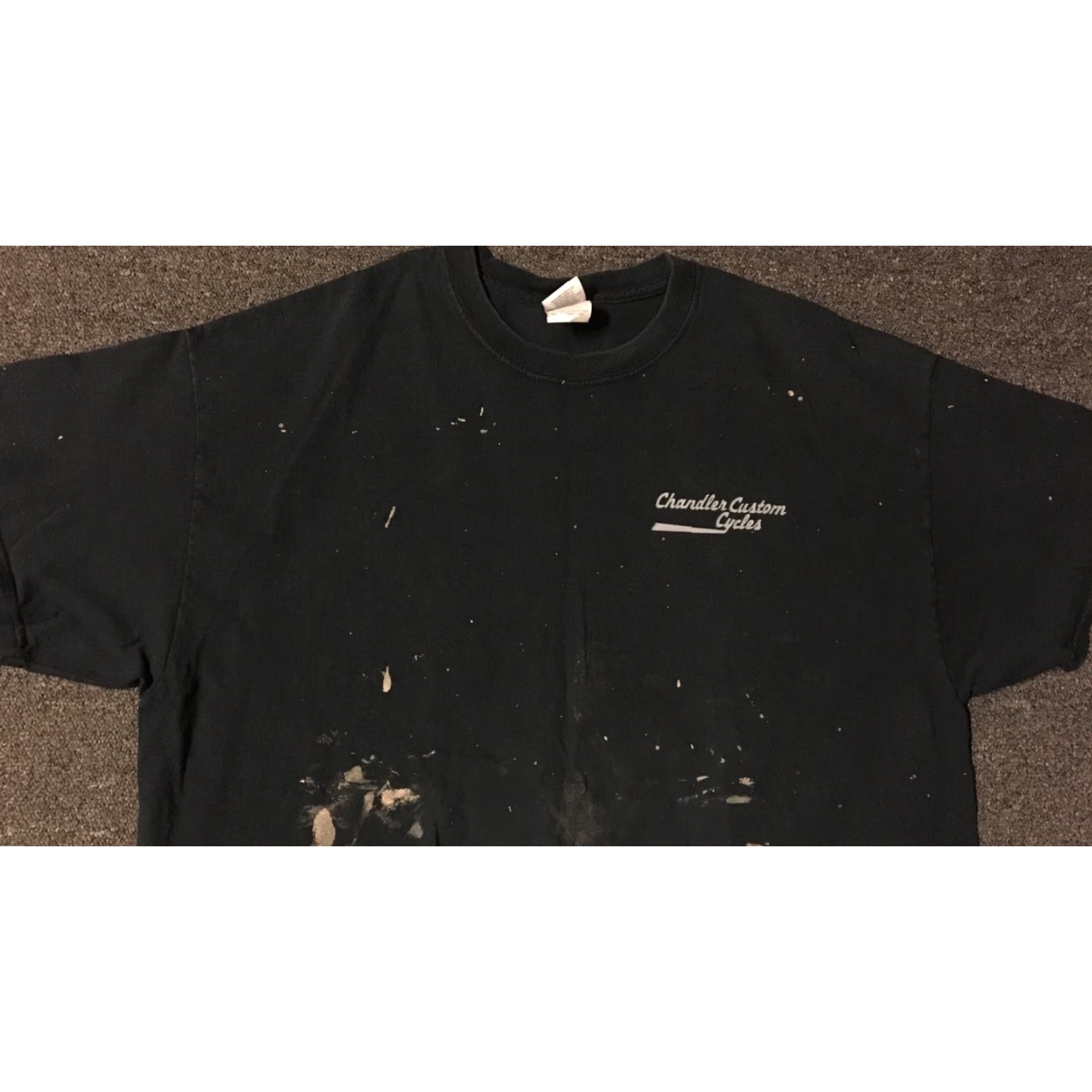 Vintage Vtg Chandler Custom Cycles Faded Paint Shirt XL Grunge Biker Motorcycle Punk 90s Size US XL / EU 56 / 4 - 6 Thumbnail