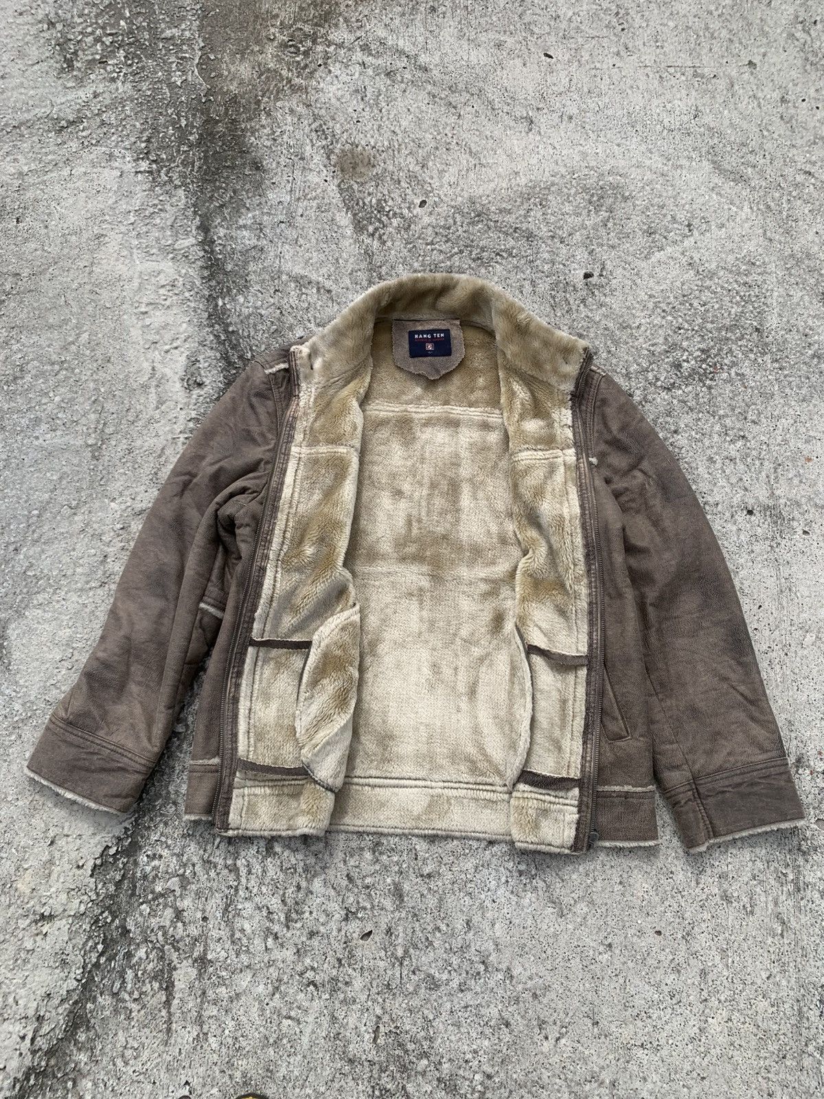 Hang Ten Hang Ten Leather Fur Jacket Size US L / EU 52-54 / 3 - 7 Thumbnail