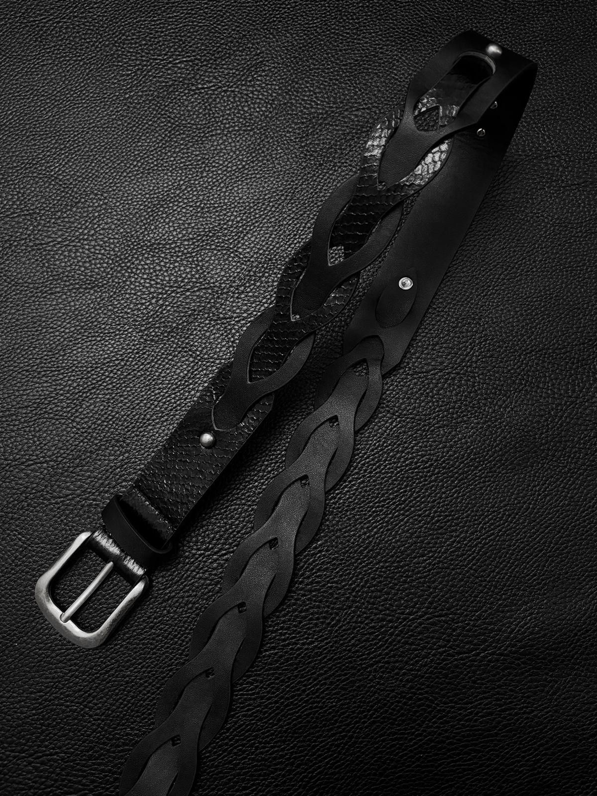 Japanese Brand Twist Leather Belt Size ONE SIZE - 1 Thumbnail