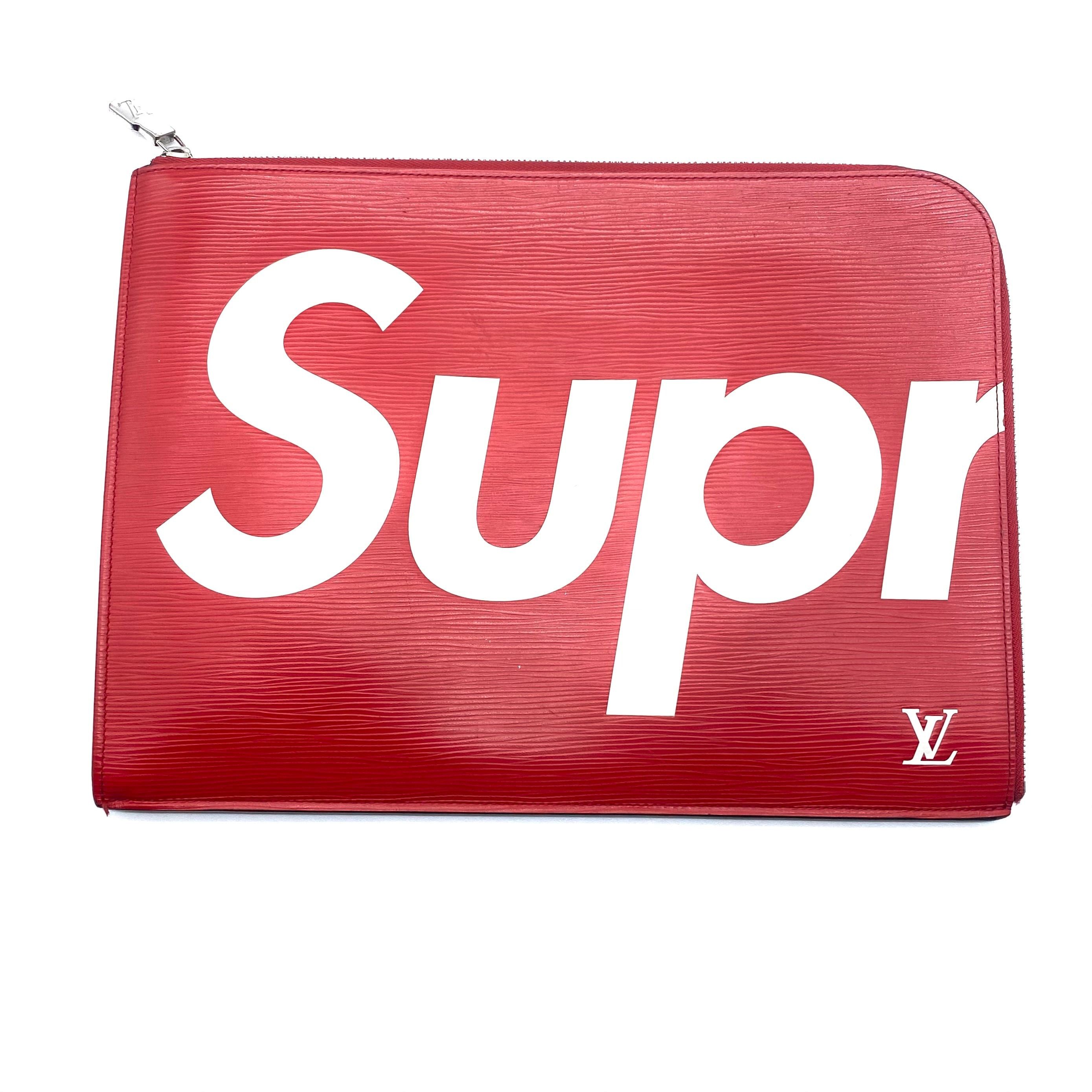 Japanese Brand × Louis Vuitton × Supreme Louis Vuitton × Supreme Epi Pochette Joule GM Clutch Bag Red Size ONE SIZE - 1 Thumbnail