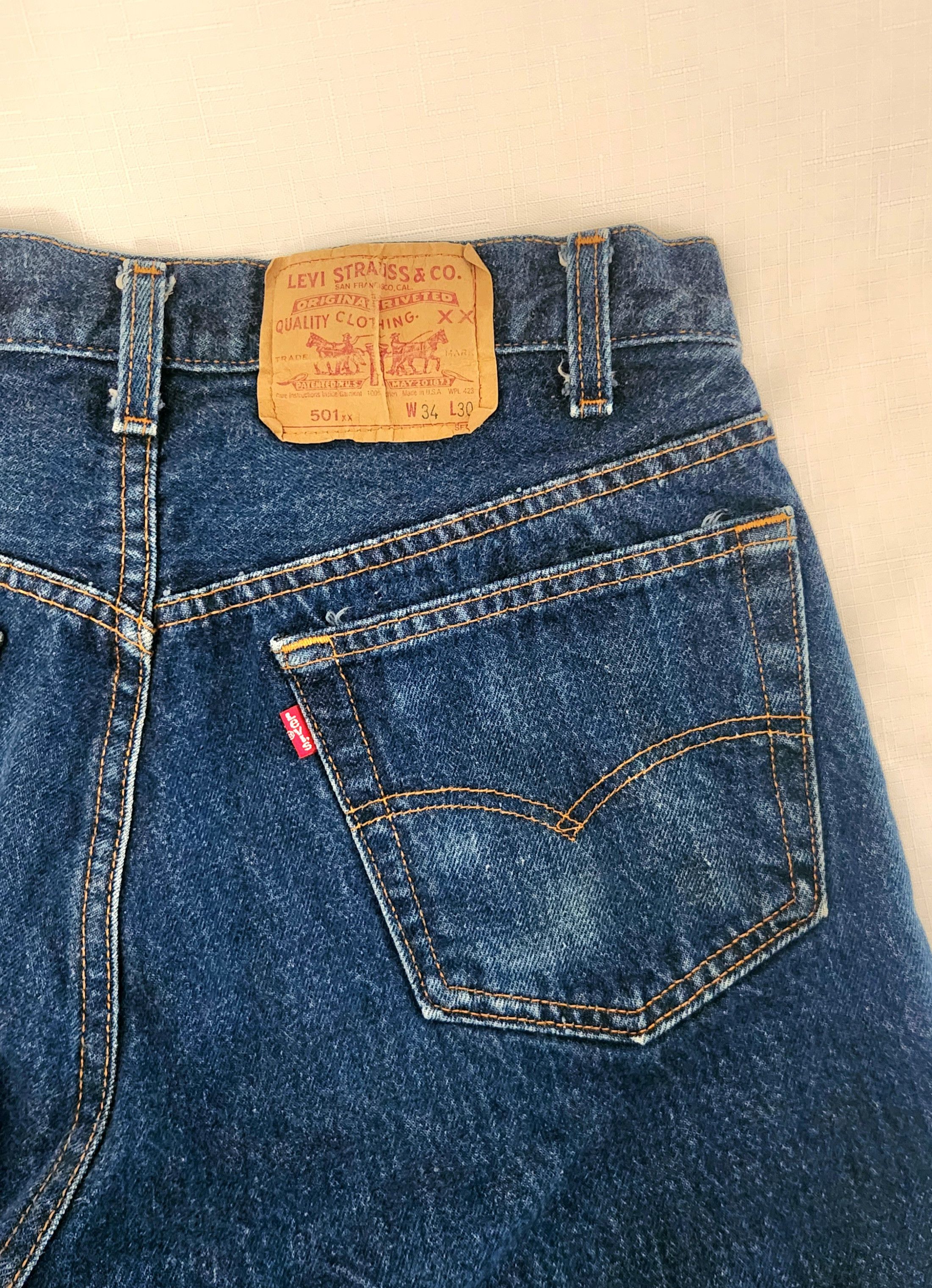 Levi's × Vintage Levi's True Vintage 501 XX USA Made VTG Red Tab OG Blue 34 Size US 34 / EU 50 - 8 Thumbnail