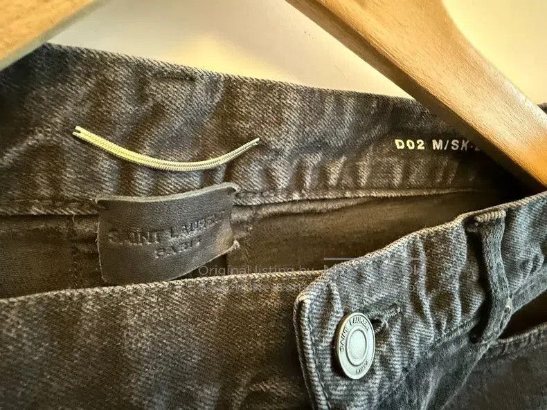 Saint Laurent Paris Saint Laurent Men's Distressed Slim Jeans. Size US 33 - 4 Thumbnail