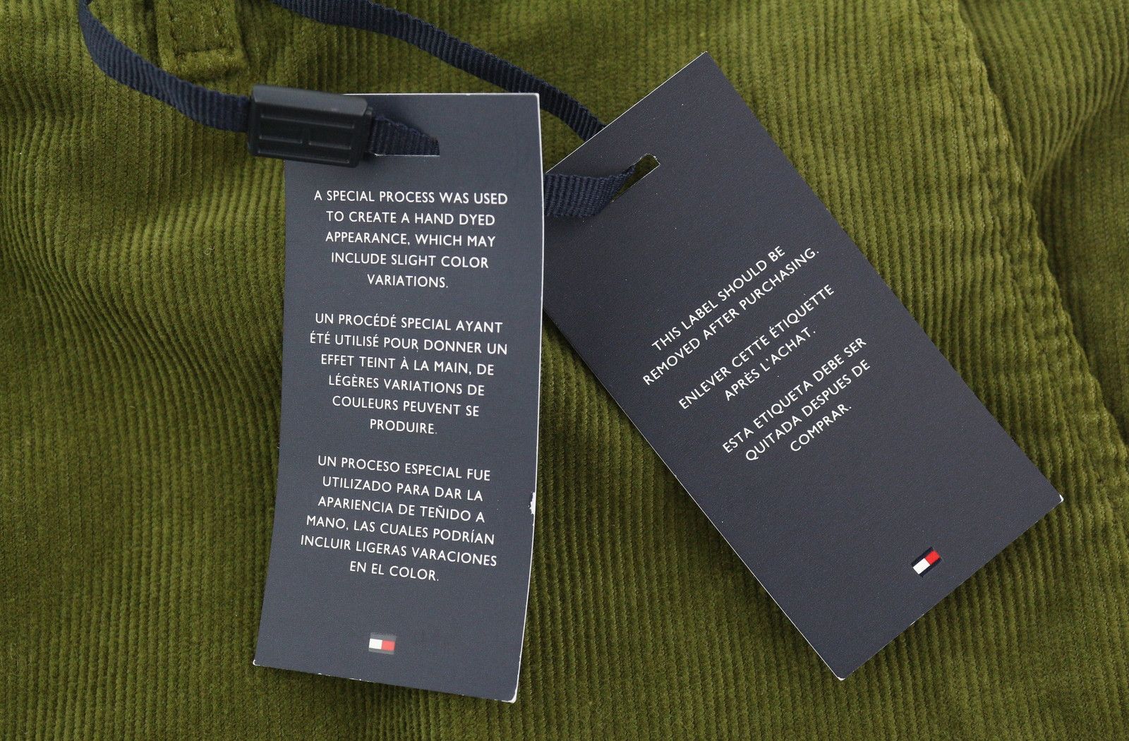 Tommy Hilfiger DENTON CHINO STRETCH W38/L34 Green Corduroy 85019 Size US 38 / EU 54 - 6 Thumbnail