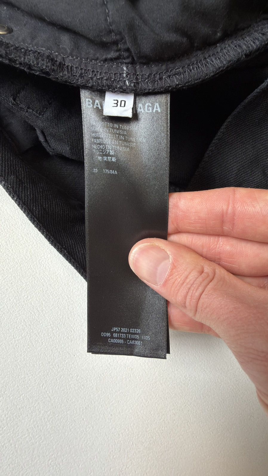 Balenciaga 2021 Washed Black Straight Leg Jeans Size US 34 / EU 50 - 10 Thumbnail