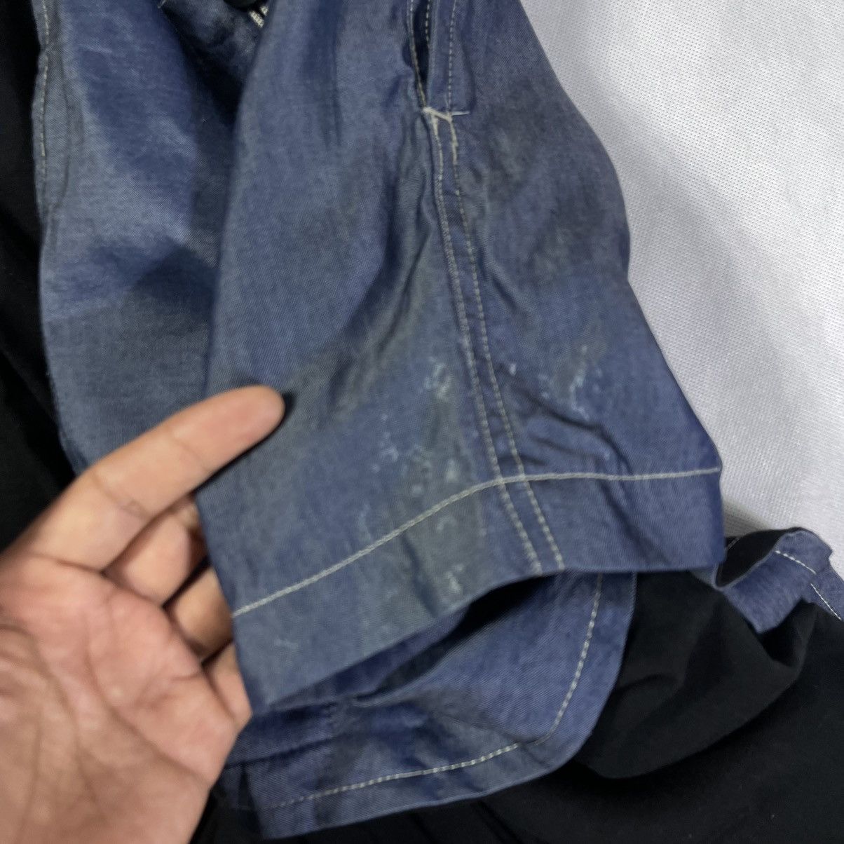 Yohji Yamamoto Rare! Yohji Yamamoto Split Denim Wide Asymmetrical Pant Size 28" / US 6 / IT 42 - 9 Thumbnail