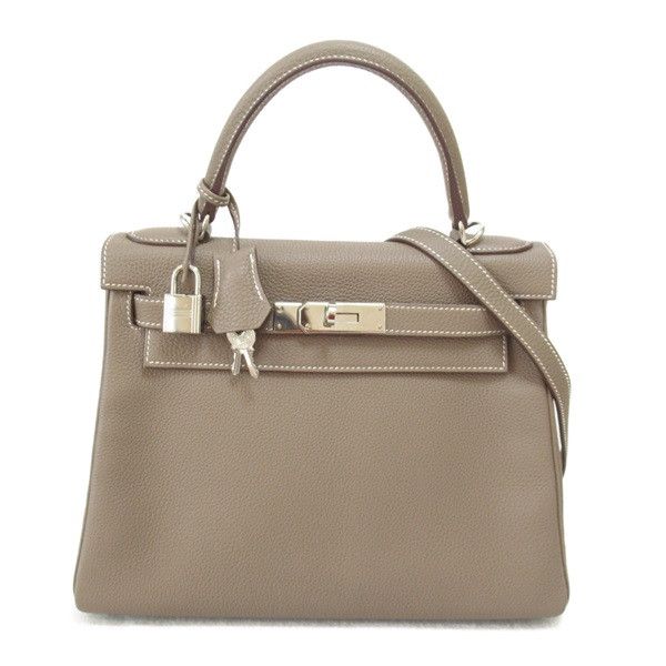 image of Hermes Togo Kelly 28 in Grey, Women's