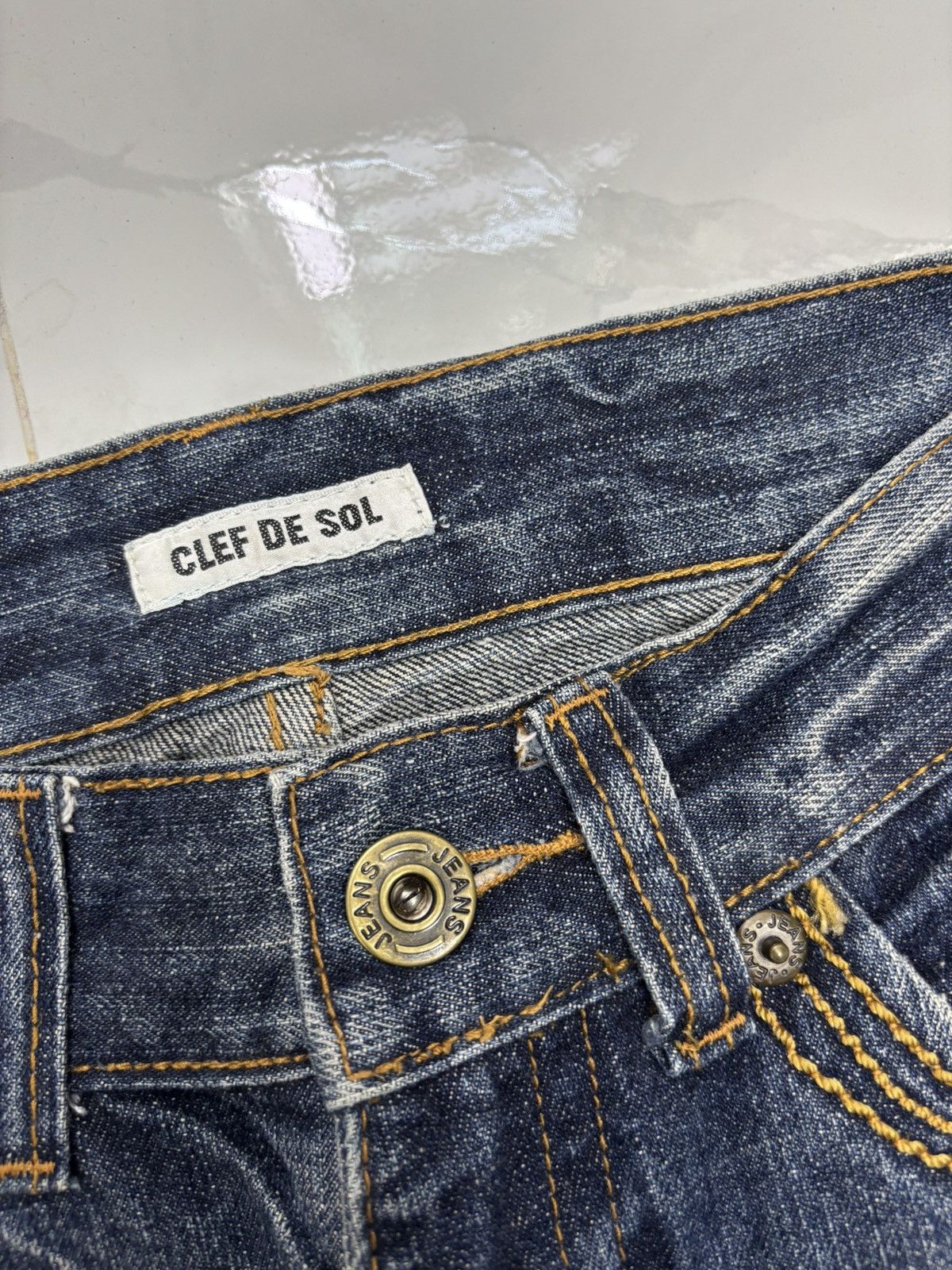 Beauty Beast × Hysteric Glamour Vintage Clef De Sol Distressed Denim Jeans Size US 30 / EU 46 - 9 Thumbnail