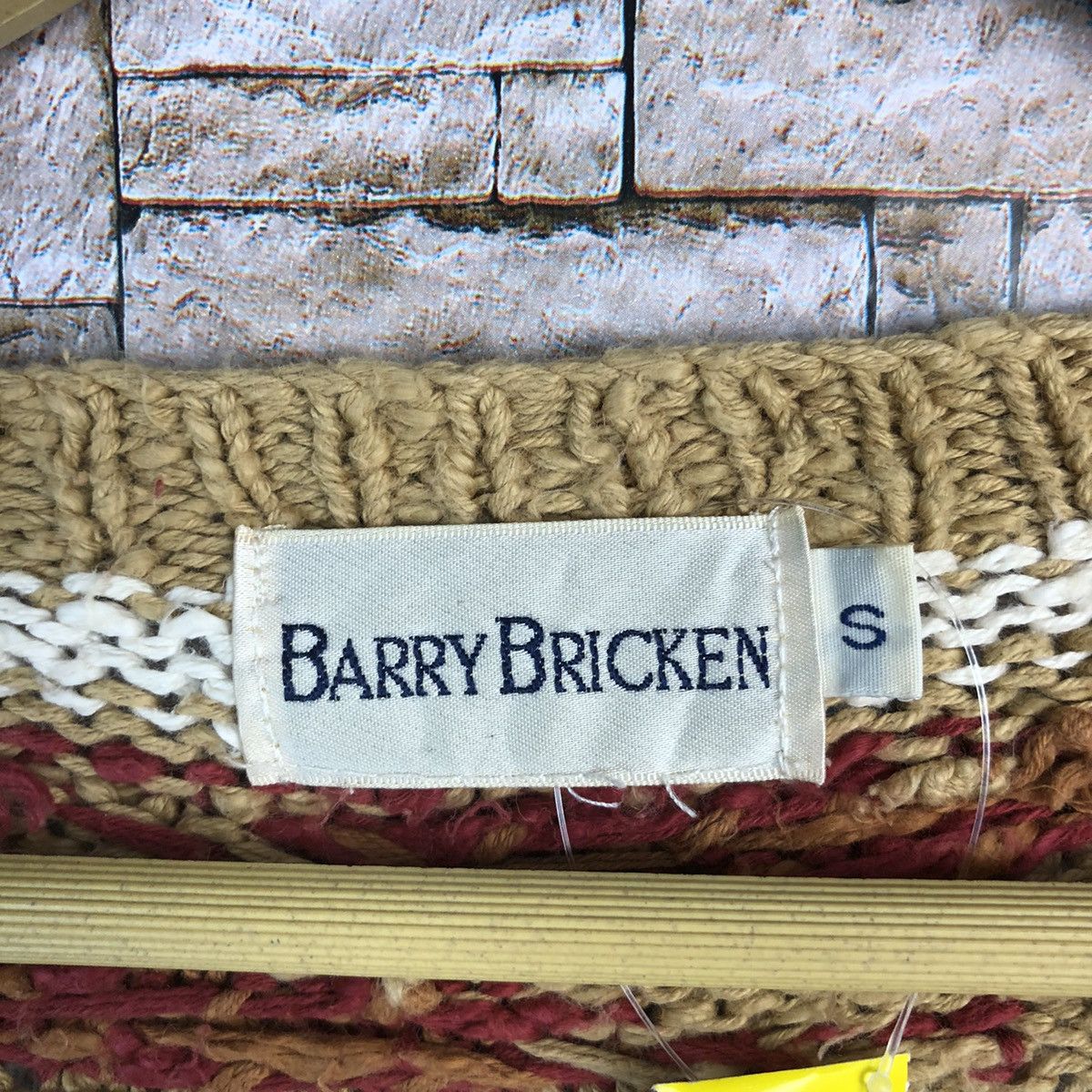 Barry Bricken D Barry Bricken Brown Red art knitwear Cardigan #A372 Size US S / EU 44-46 / 1 - 9 Thumbnail