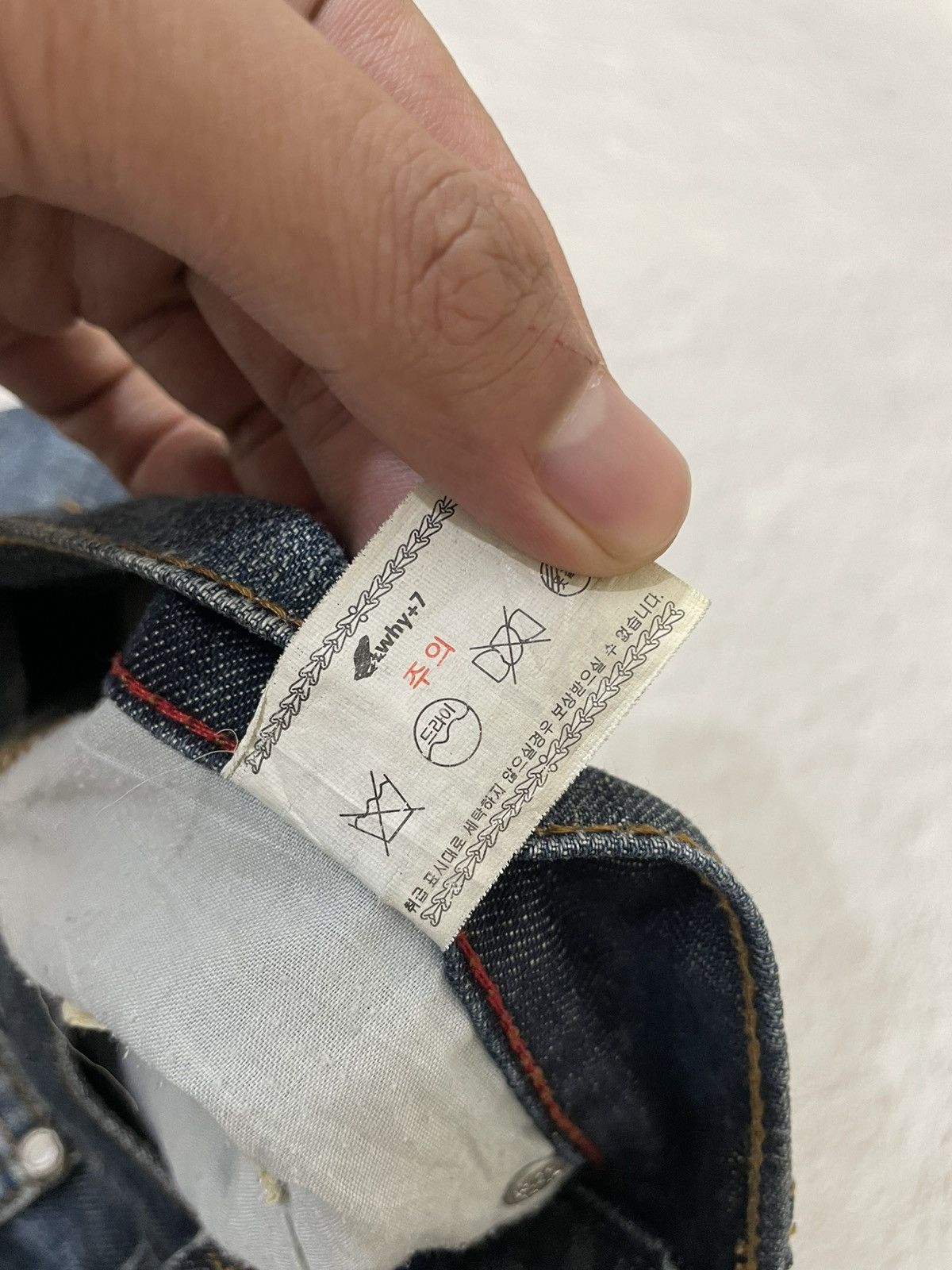Japanese Brand 00s Japan Heavy fading and distressing Knee repair patch LGB Size US 33 - 7 Thumbnail