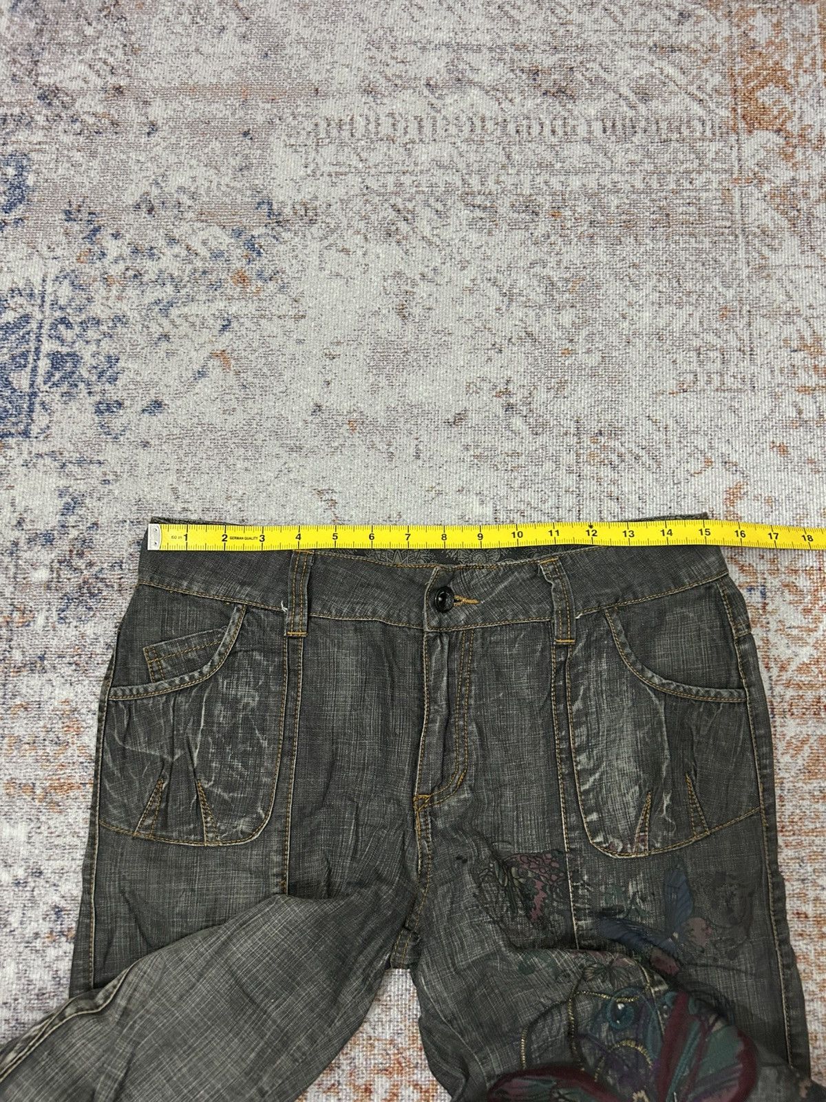 Hysteric Glamour × Japanese Brand Cargo MultiPocket Emboidered Butterfly Pants Size US 29 - 15 Thumbnail