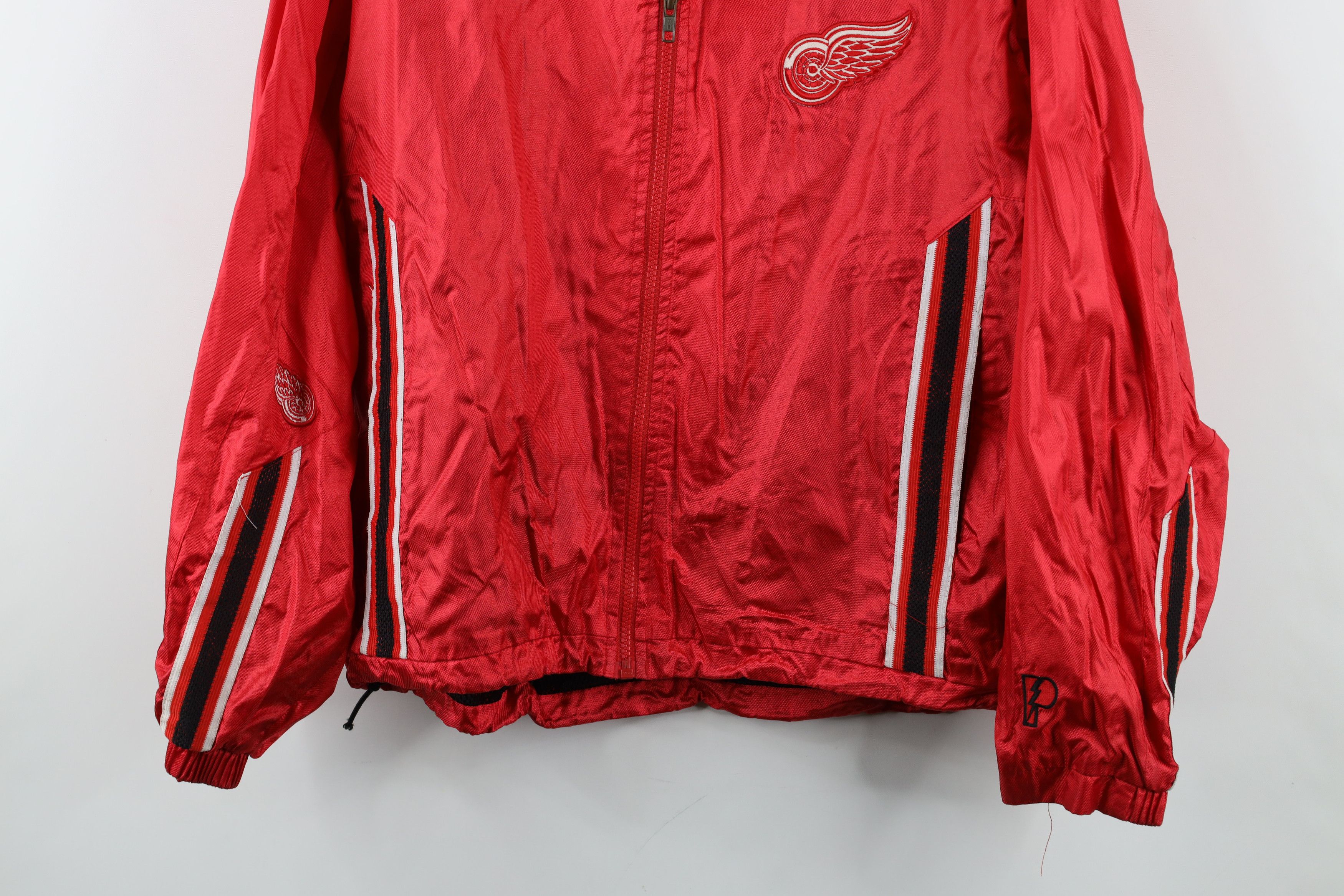 Vintage Vintage 90s Red Wings Hockey Full Zip Windbreaker Jacket Size US S / EU 44-46 / 1 - 3 Thumbnail