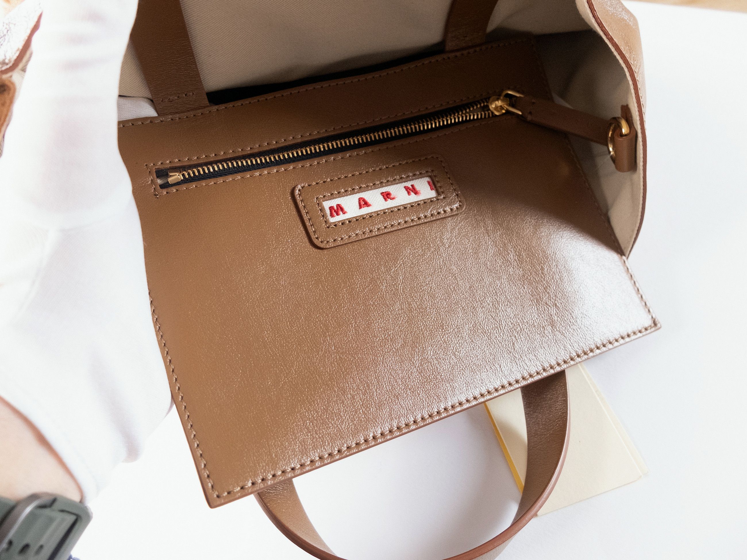 Marni MARNI Museo Small brown Shearling soft shoulder bag Size ONE SIZE - 16 Thumbnail