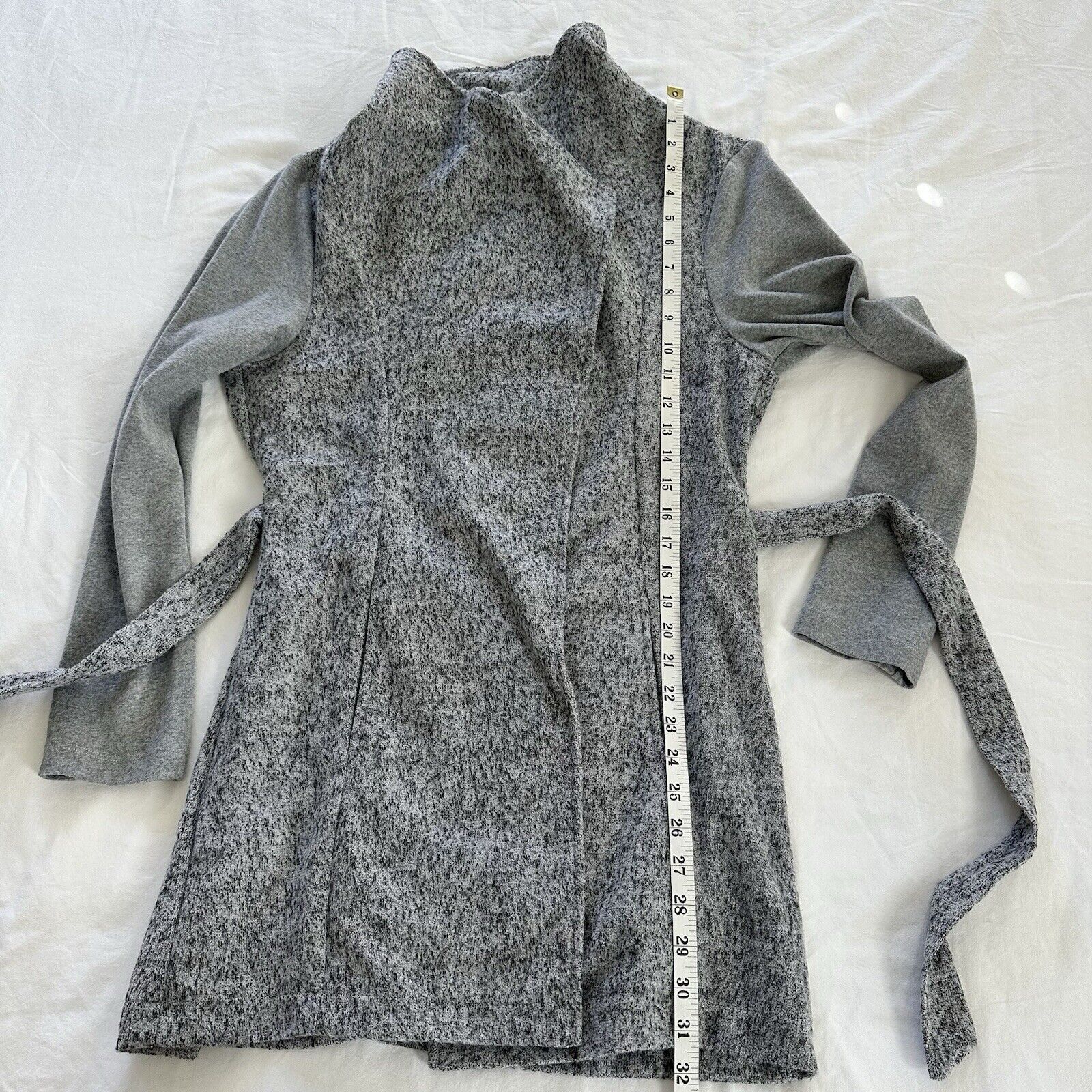 Other Doe & Rae Grey Belted Knit Cardigan Open Front Size US M Size M / US 6-8 / IT 42-44 - 16 Thumbnail