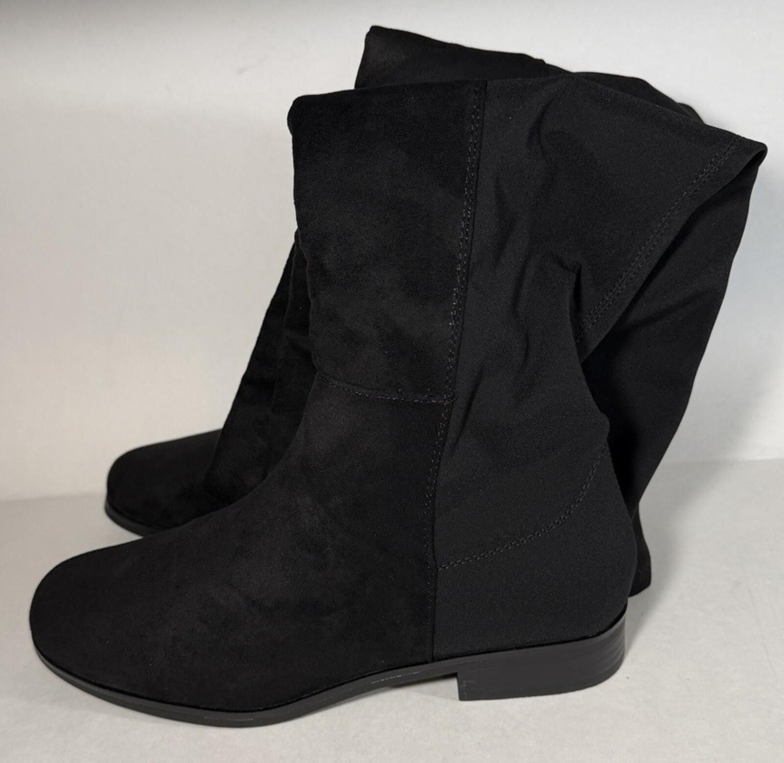 Other DREAM PAIRS Womens Suede/Fabric Knee High Boots Zipper Black Size US 9.5 / IT 39.5 - 5 Thumbnail