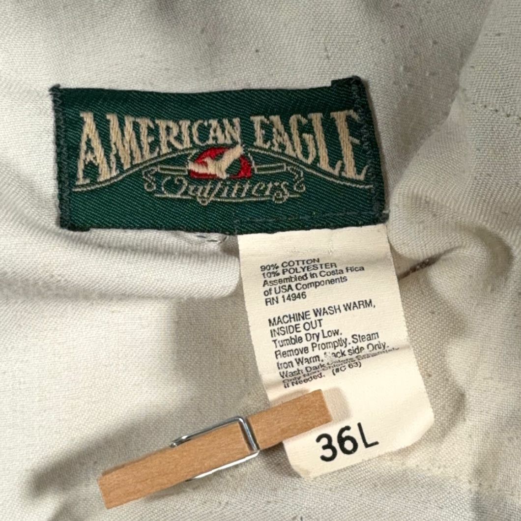 American Eagle Outfitters VINTAGE American Eagle Outfitters Pants Mens 35x33 Corduroy Pleated 90s Brown Wide Wale Chino Style 90s Mens Size US 35 - 5 Thumbnail
