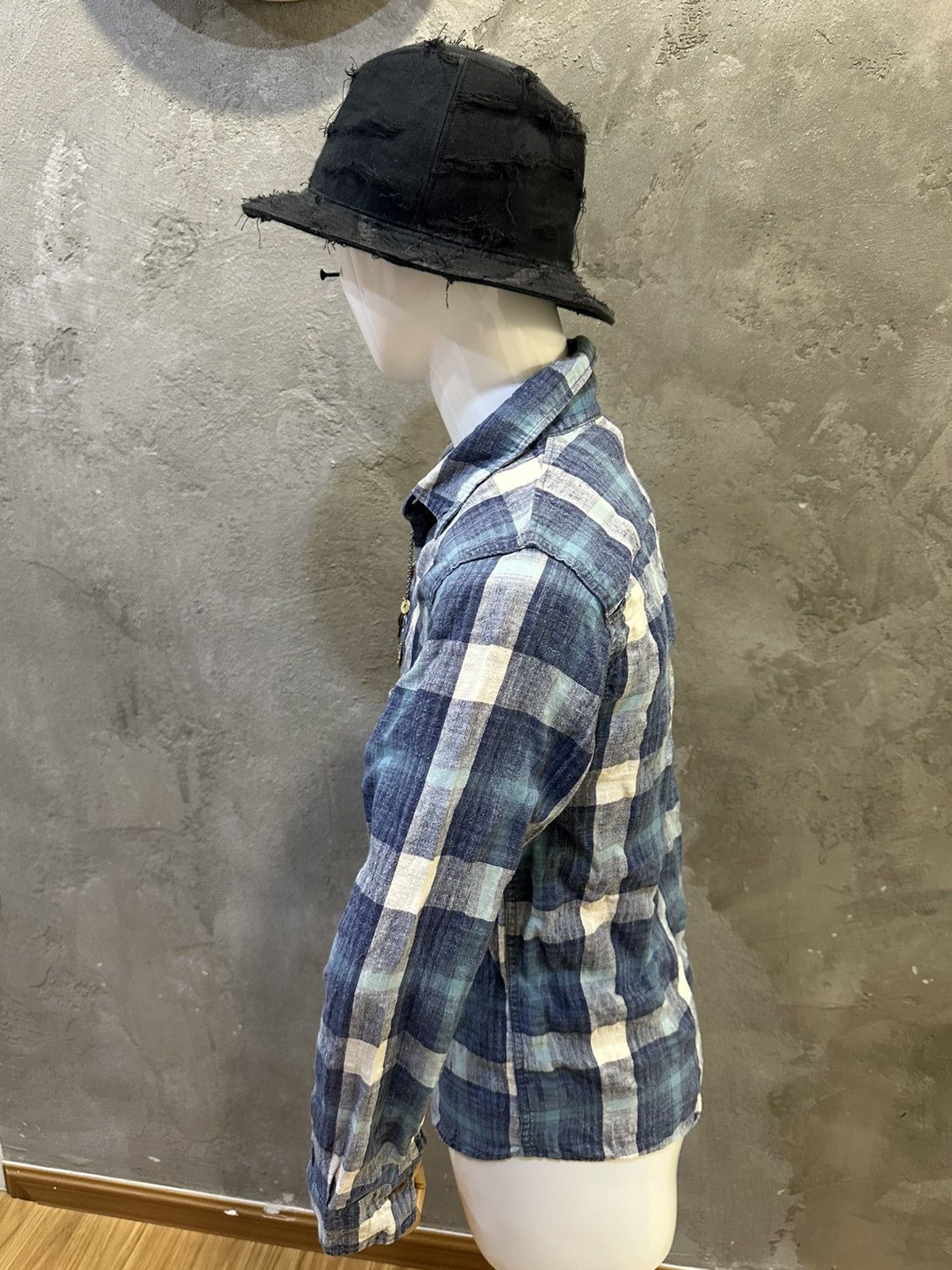 Blue Blue Japan Blue Blue Japan Indigo Dyed Flannel Button Up Shirt Size US M / EU 48-50 / 2 - 7 Thumbnail
