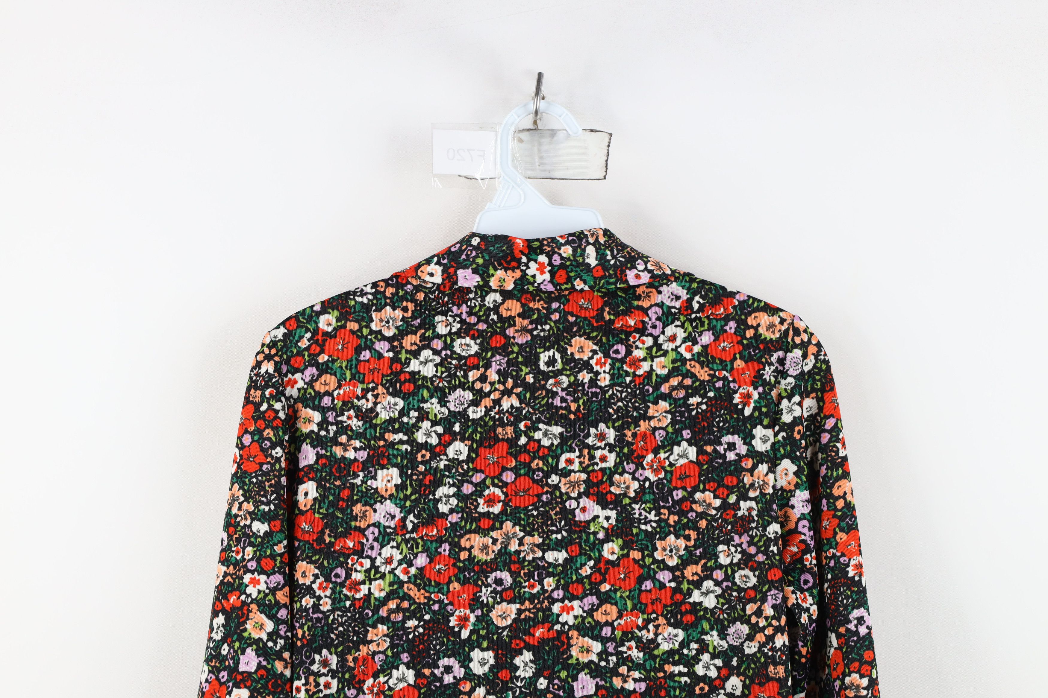 Vintage Vintage 60s 70s Streetwear Floral Knit Collared Button Shirt Size M / US 6-8 / IT 42-44 - 12 Thumbnail