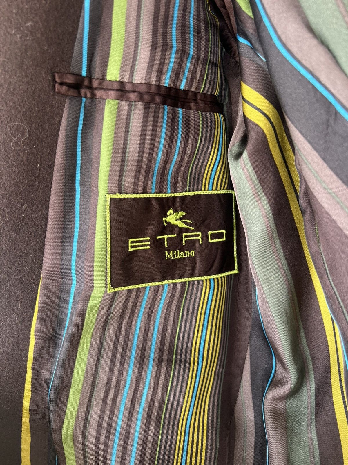 Etro Brown Etro wool single breast coat Size US L / EU 52-54 / 3 - 5 Thumbnail