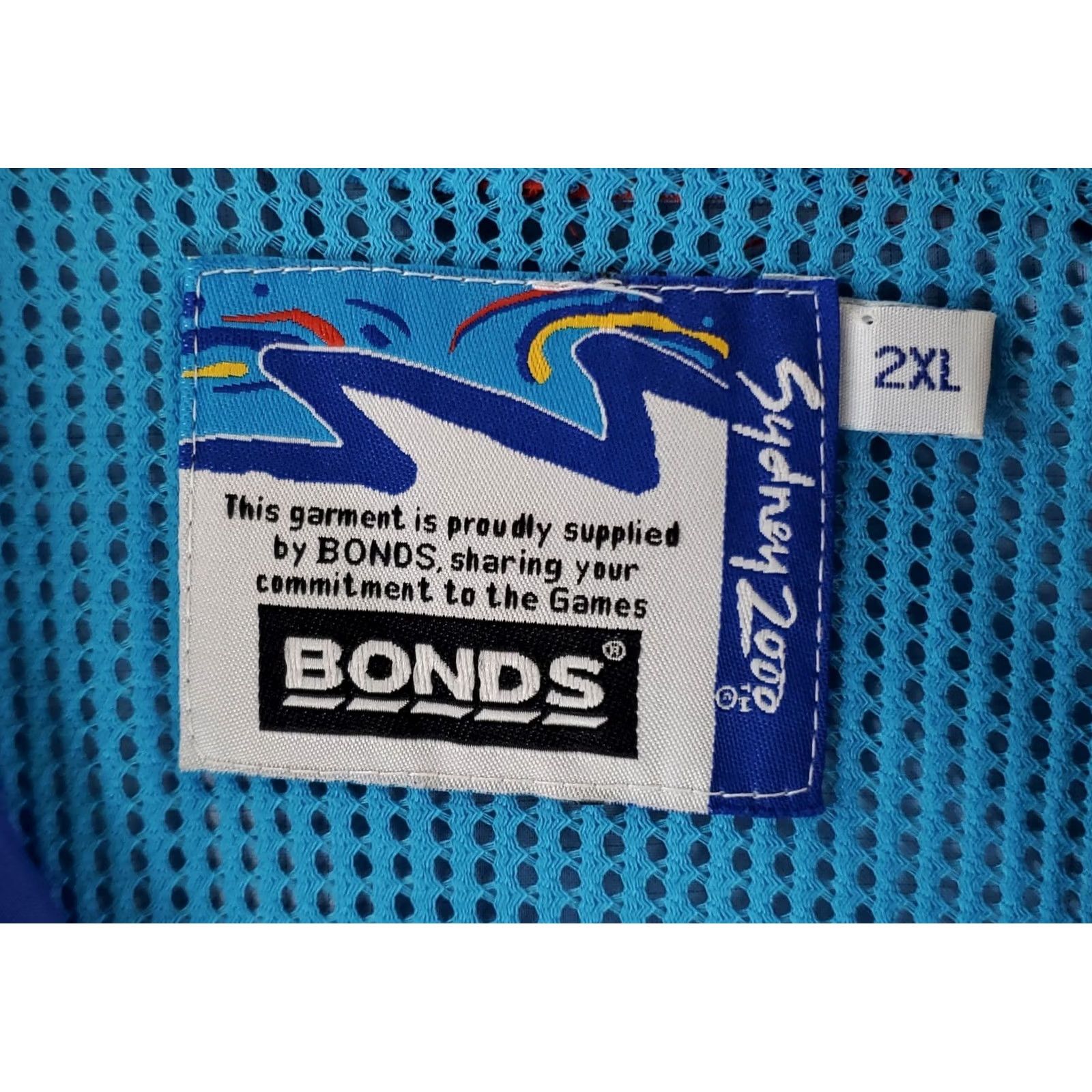 Vintage VINTAGE Bonds Paralympics Sydney 2000 VTG Jacket Windreaker Rain Blue Mens 2XL Size US XXL / EU 58 / 5 - 5 Thumbnail
