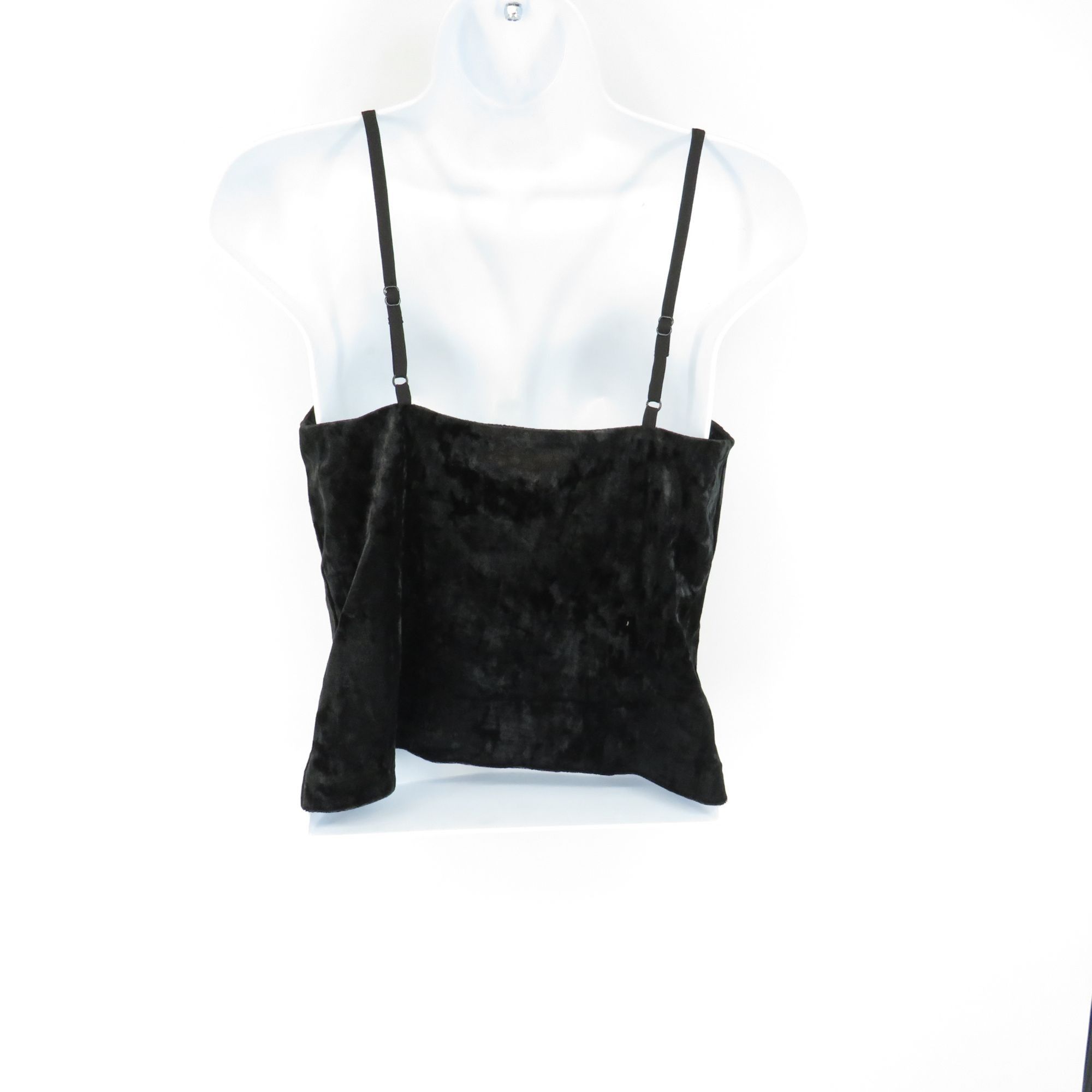 Club Monaco Club Monaco Crushed Velvet Cowl Neck Chemise Black XS Adjust Size XS / US 0-2 / IT 36-38 - 2 Thumbnail
