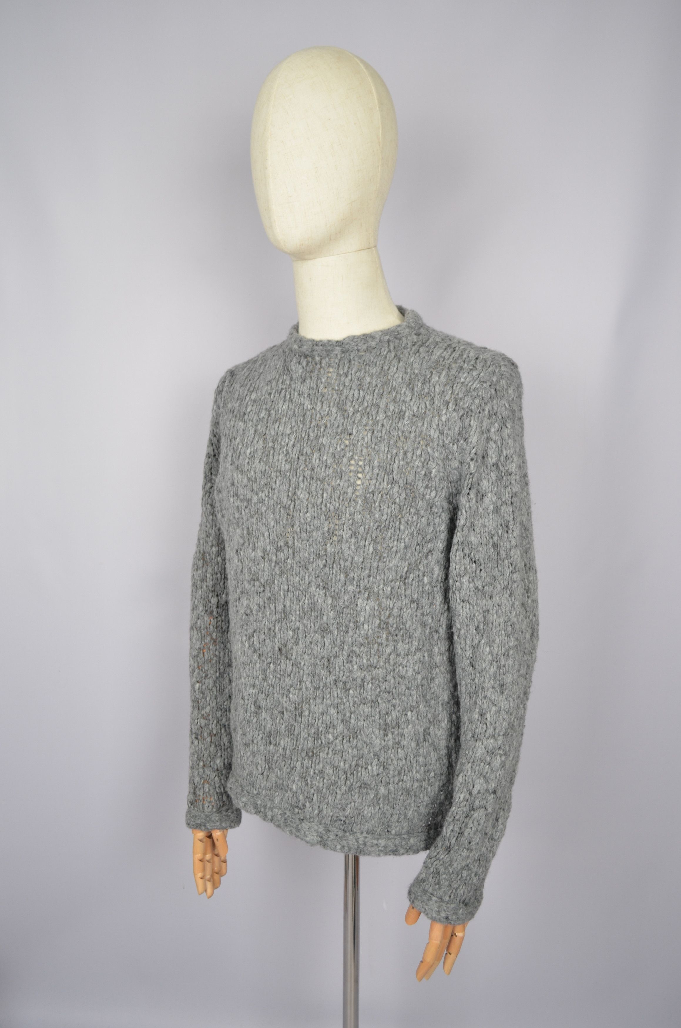 Designer × YMC YMC You Must Create Knit Grey Wool Blend Crew Neck Sweater Size US S / EU 44-46 / 1 - 7 Thumbnail