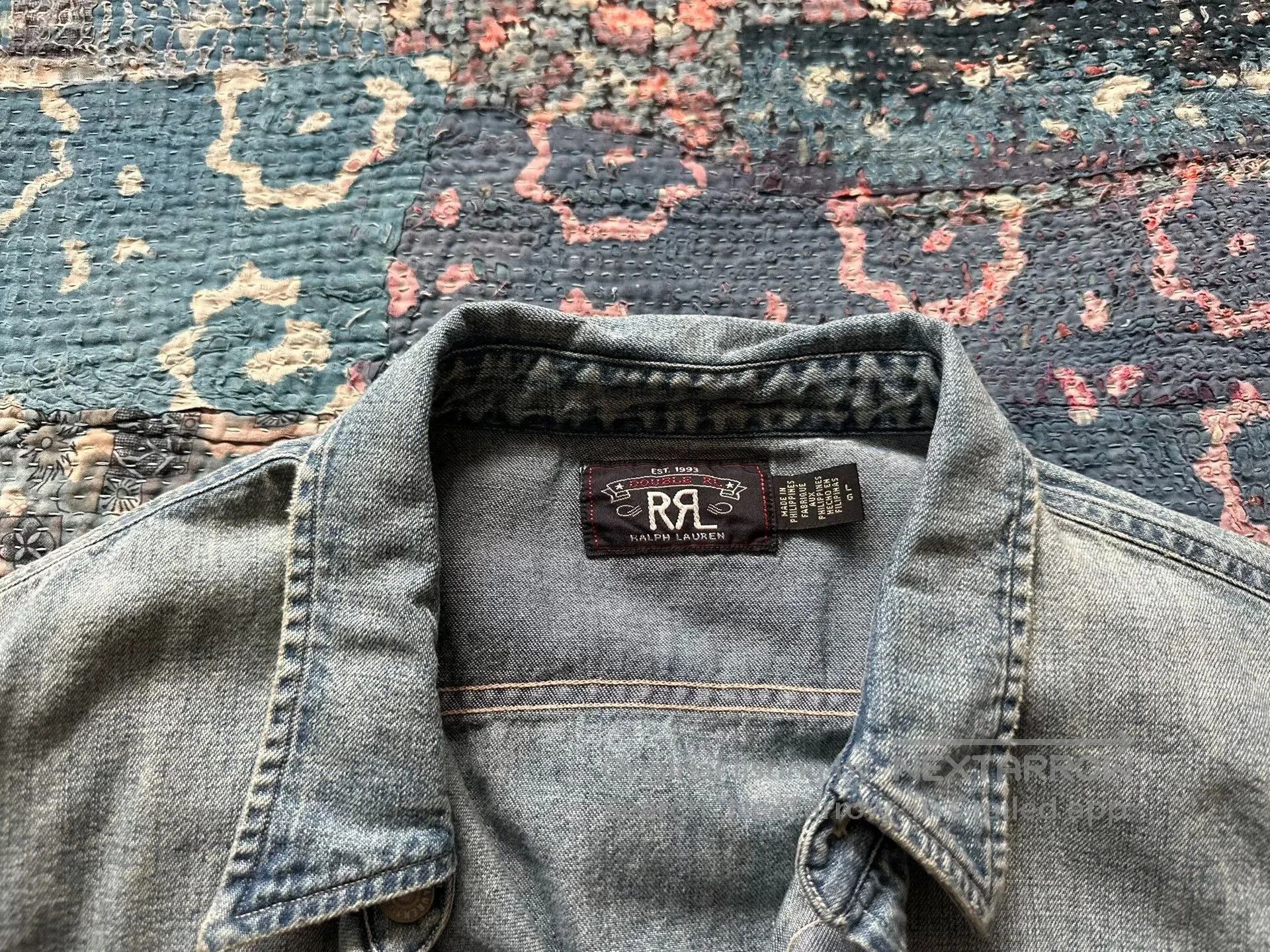 RRL Ralph Lauren RRL Vintage Style Denim Shirt. Size US L / EU 52-54 / 3 - 4 Thumbnail