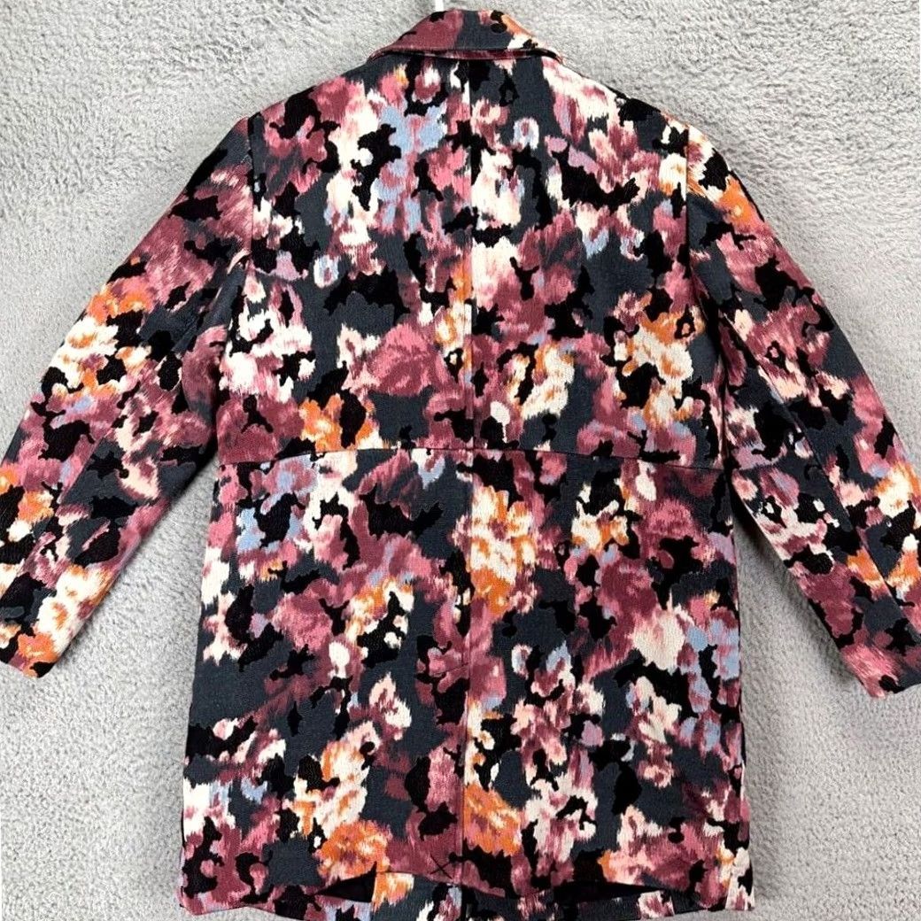 Vintage Chicos Jacket Women 8-10 Petite Black Geometric Ikat Topper Nylon Wool Blend NEW Coat Size M / US 6-8 / IT 42-44 - 2 Thumbnail